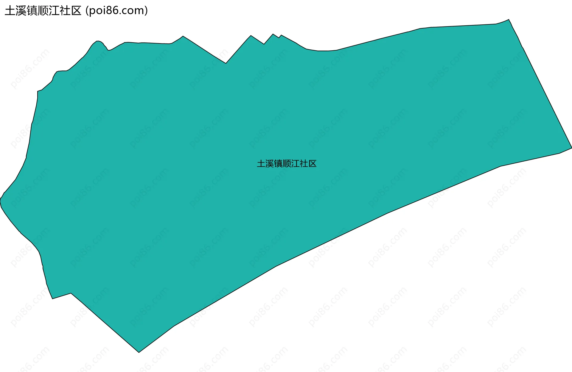 土溪镇顺江社区边界地图