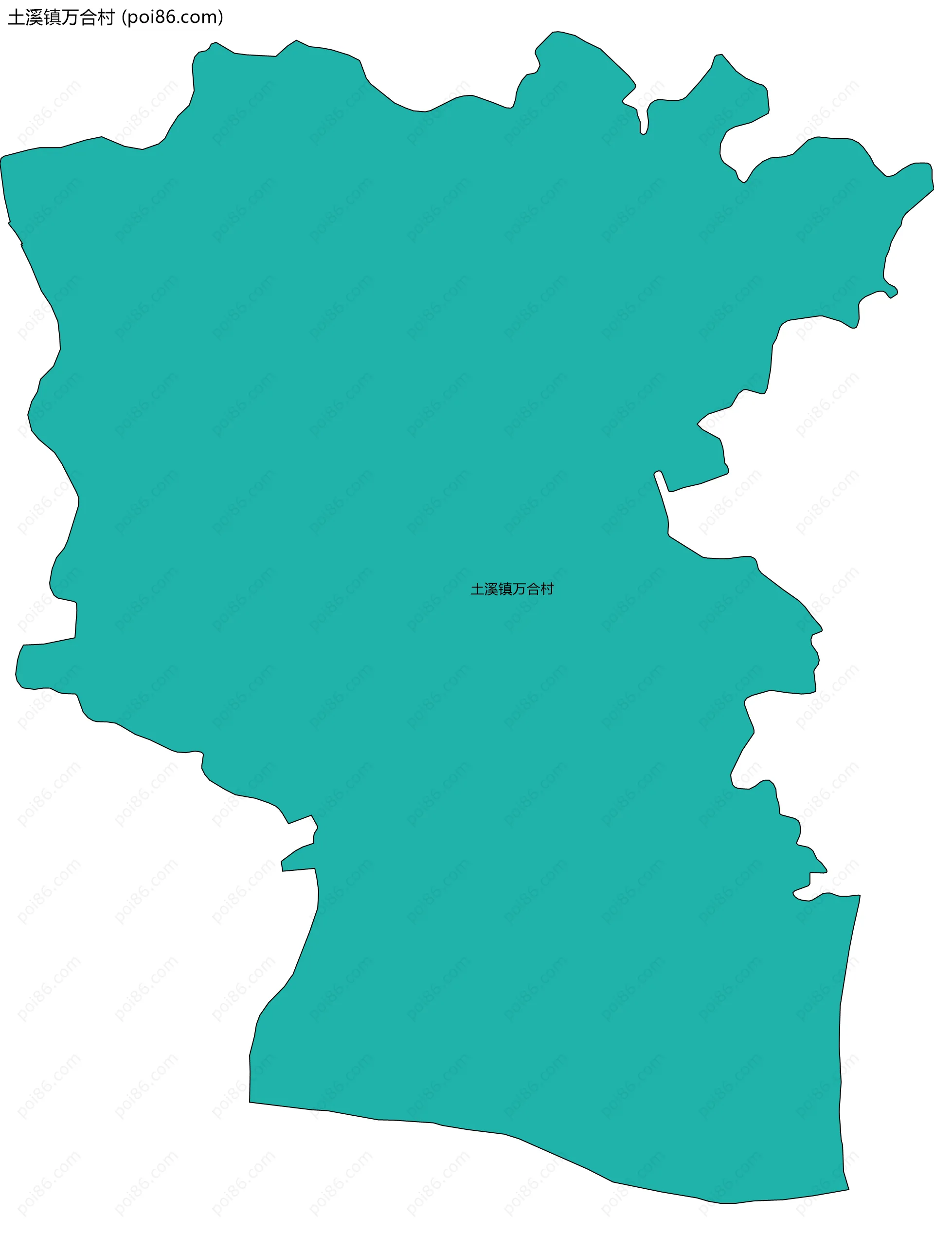 土溪镇万合村边界地图