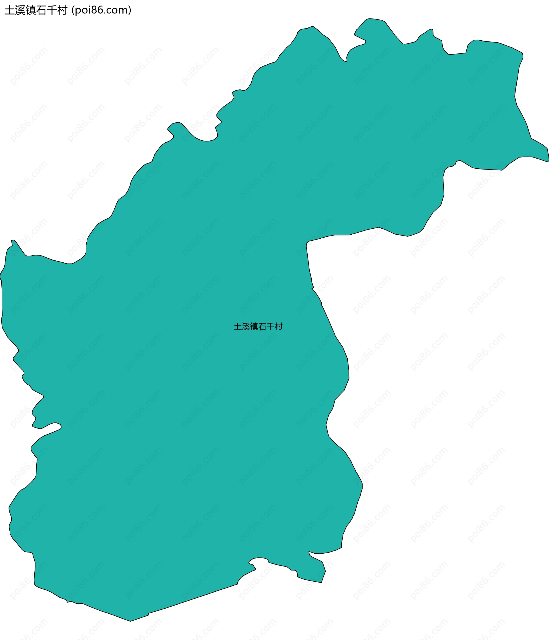 土溪镇石千村边界地图