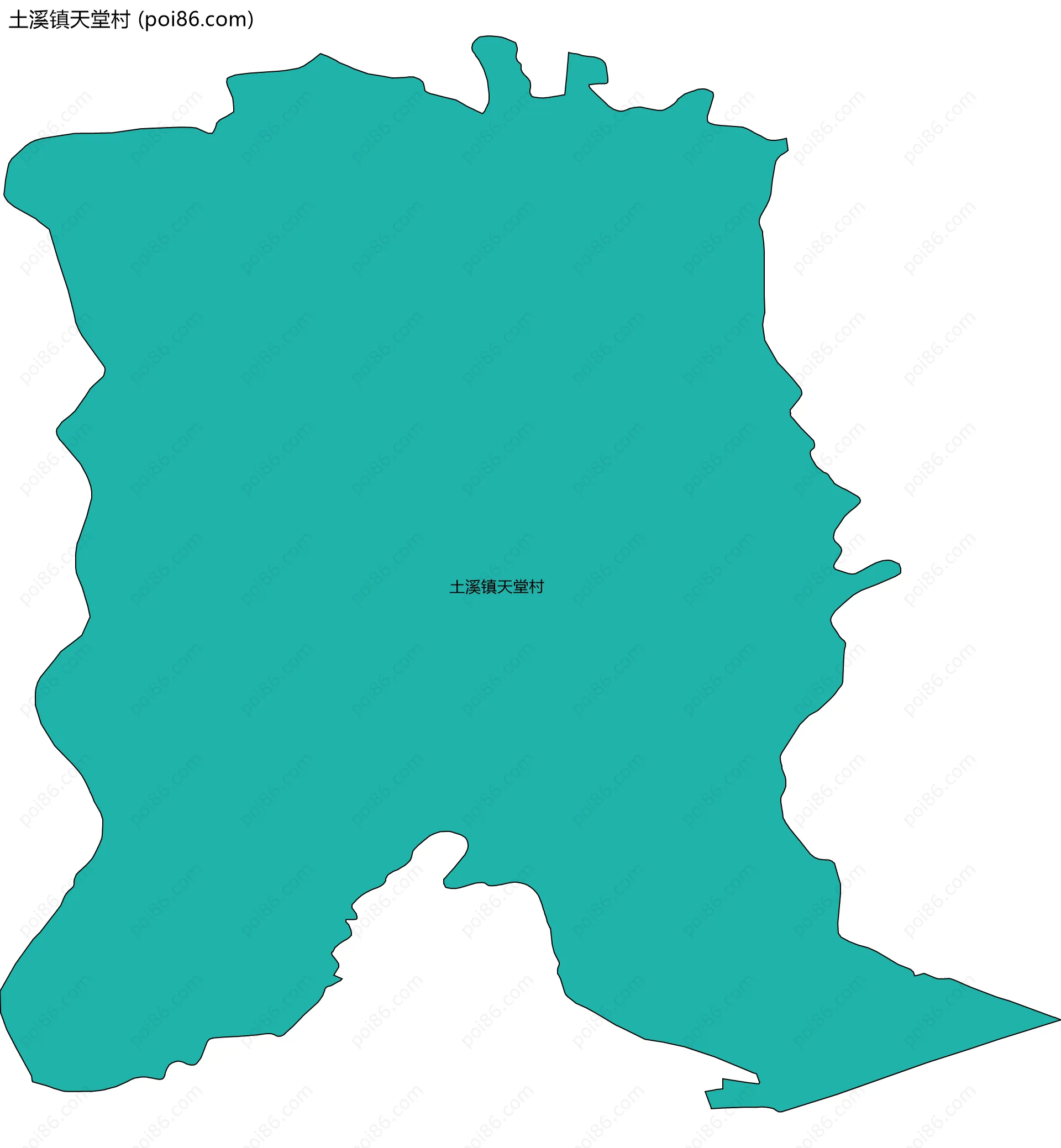 土溪镇天堂村边界地图