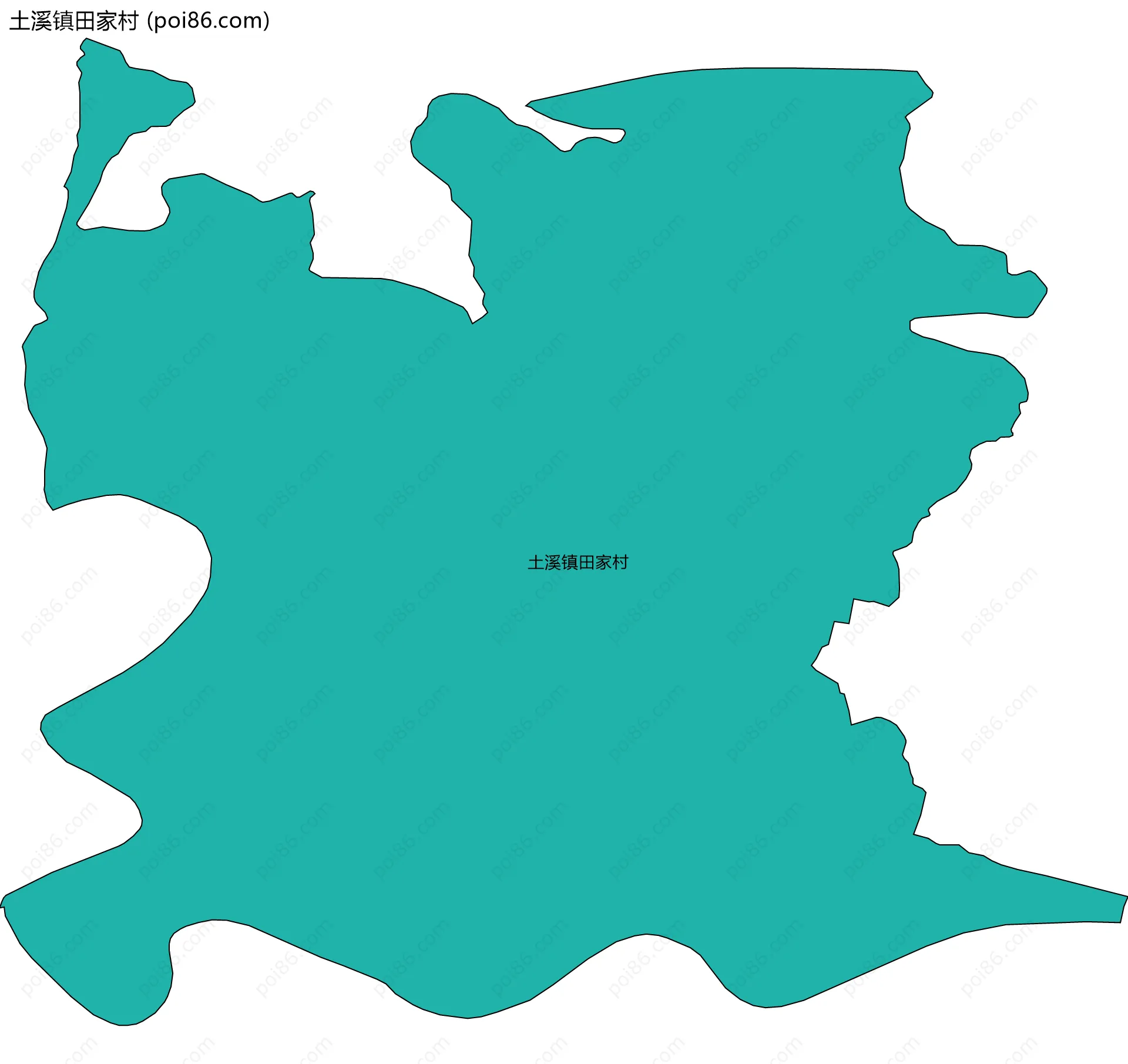土溪镇田家村边界地图