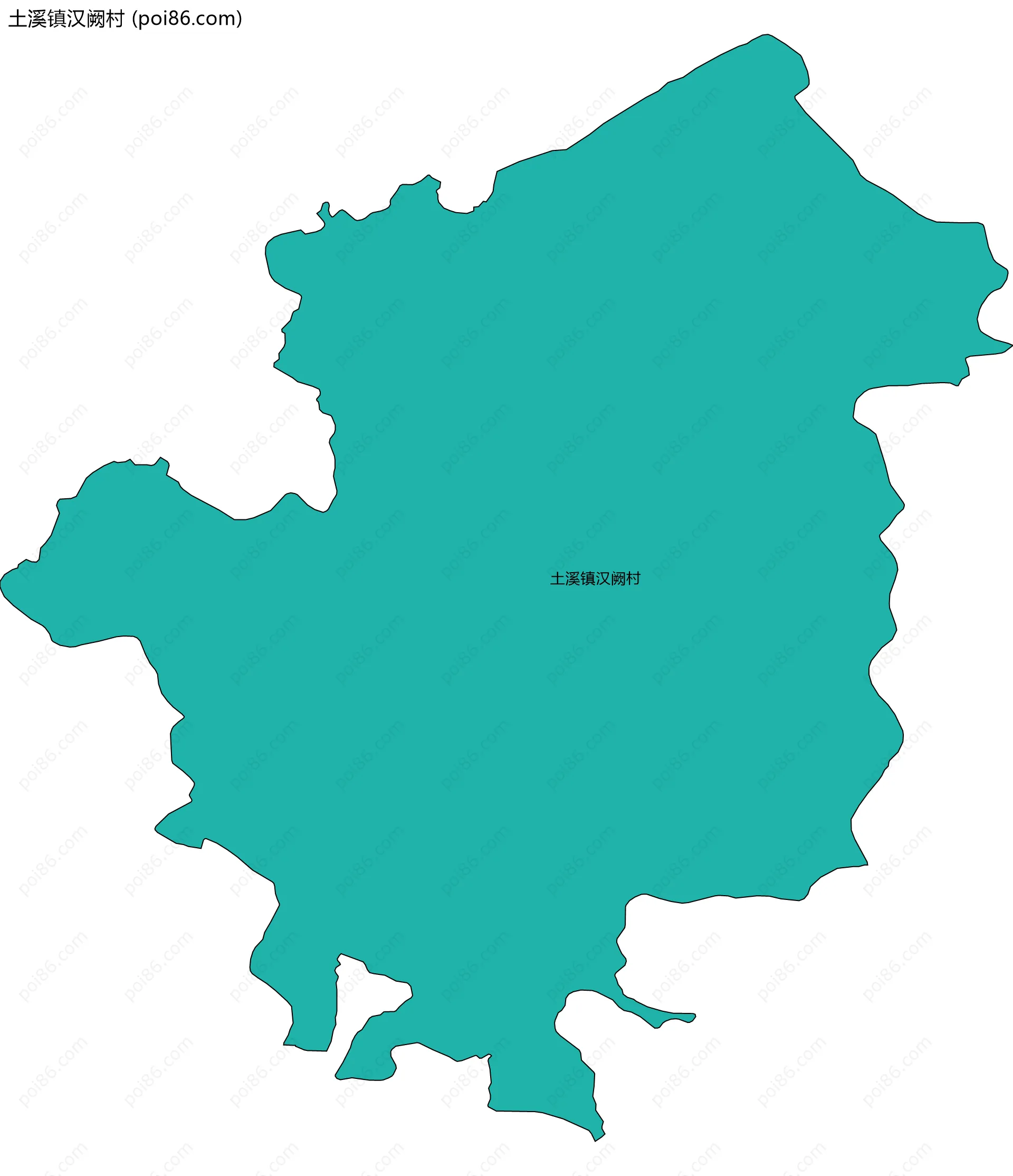 土溪镇汉阙村边界地图