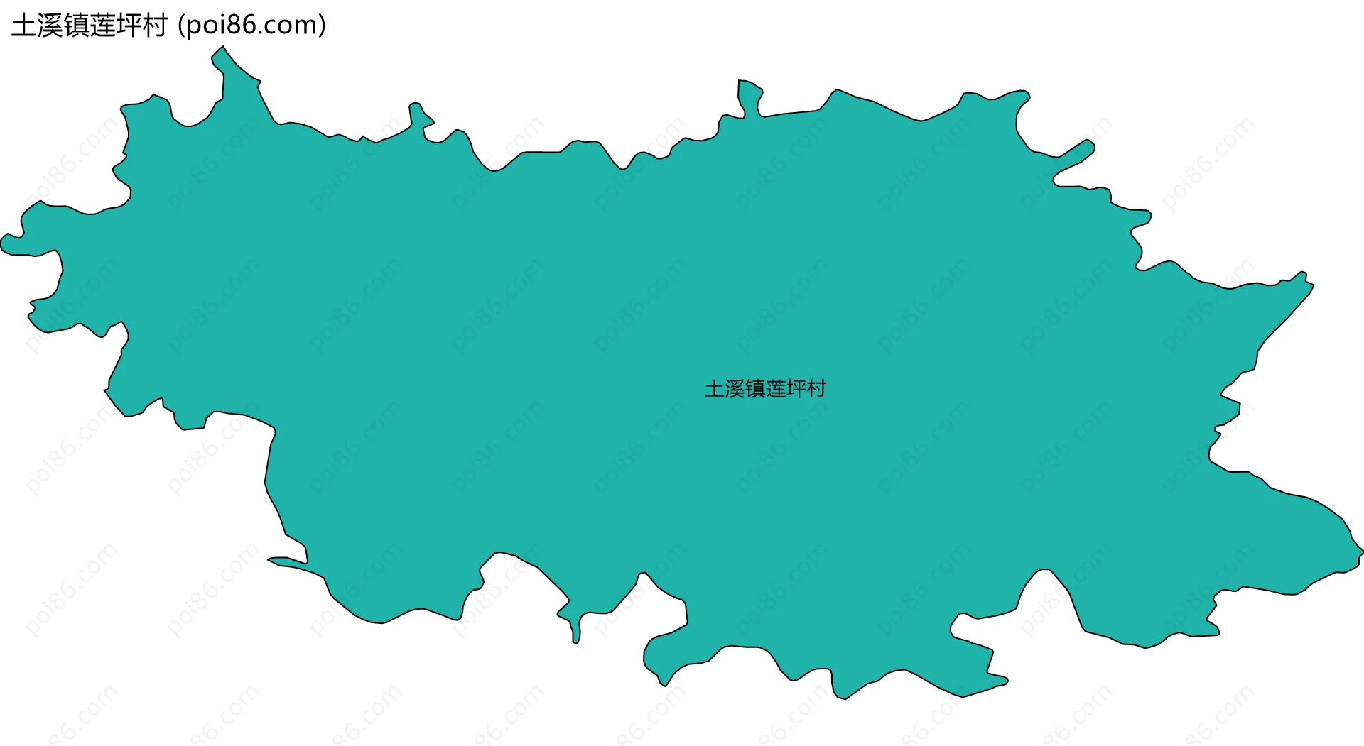 土溪镇莲坪村边界地图