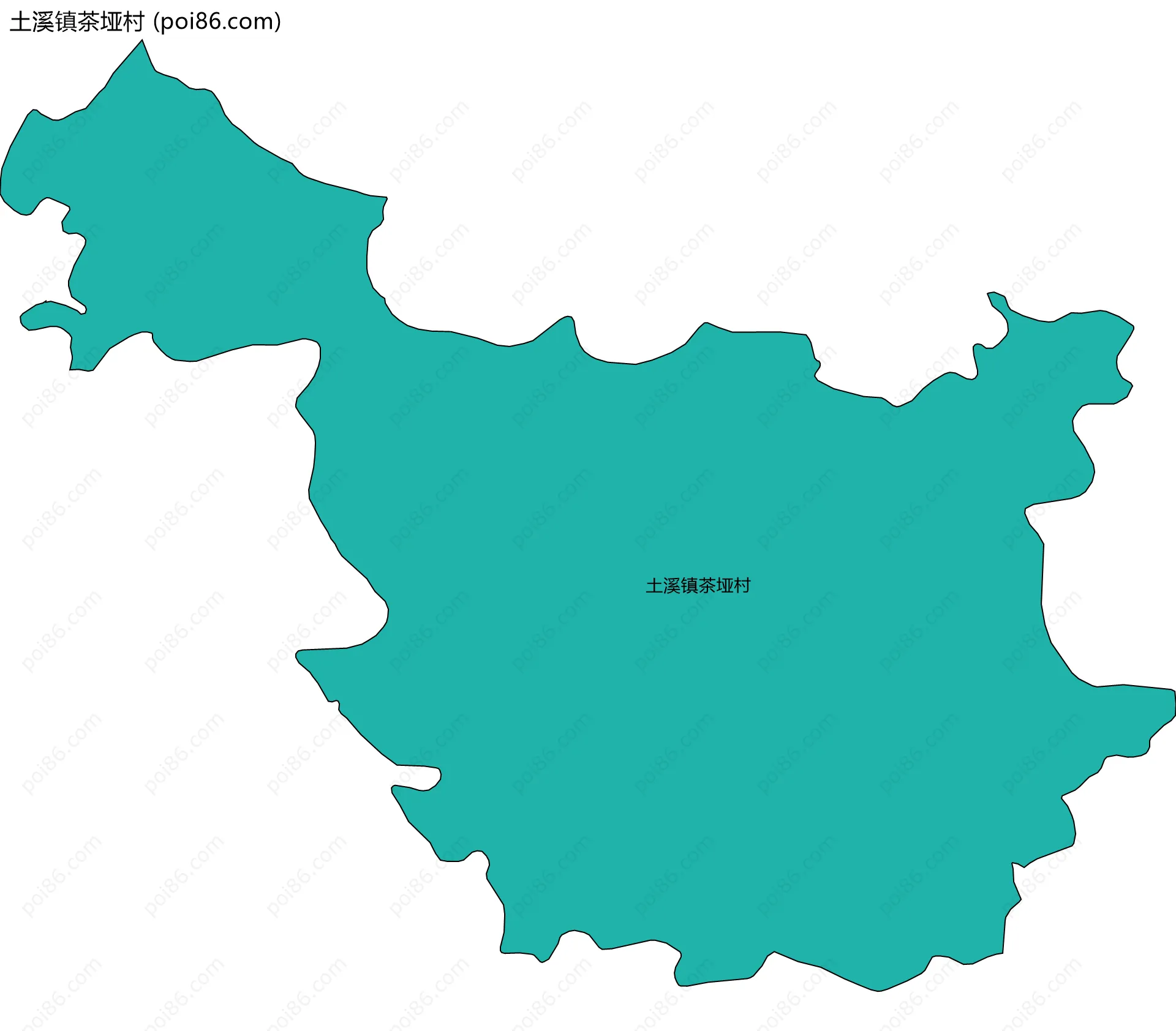 土溪镇茶垭村边界地图