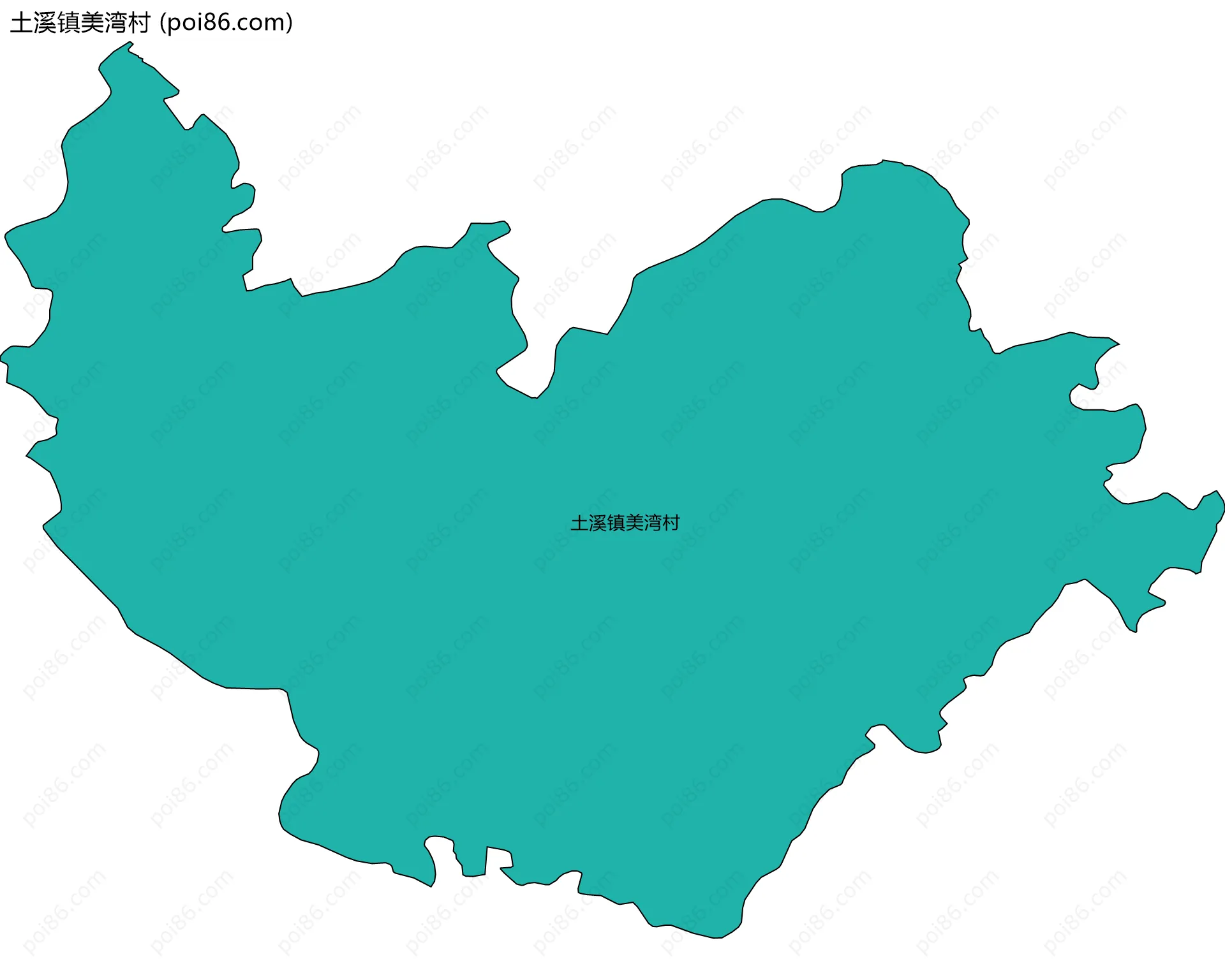 土溪镇美湾村边界地图