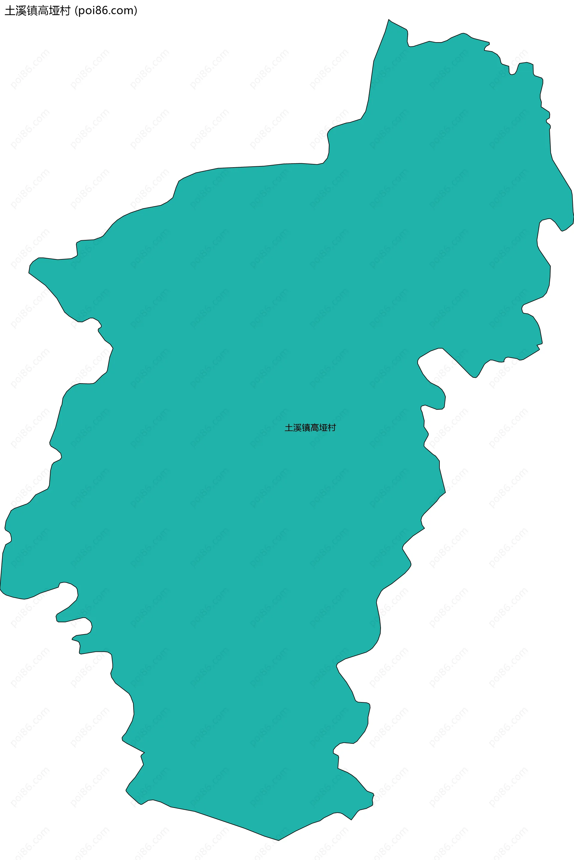 土溪镇高垭村边界地图