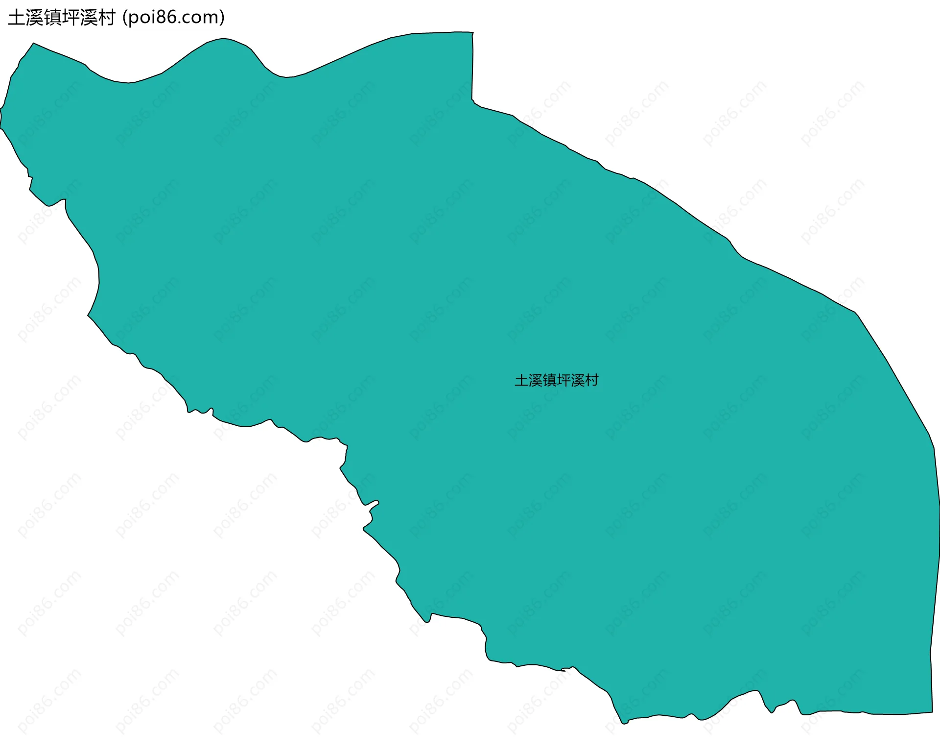 土溪镇坪溪村边界地图