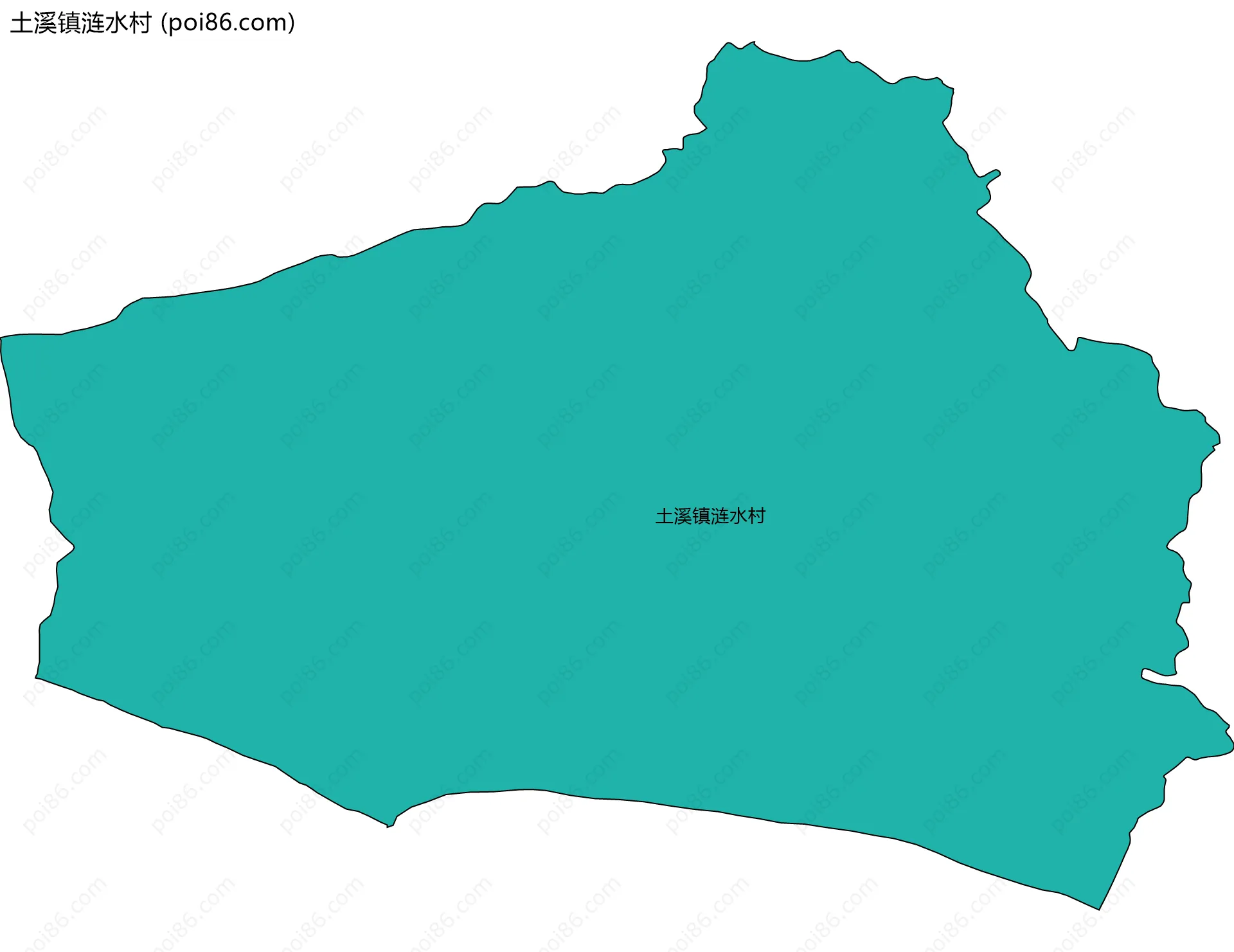 土溪镇涟水村边界地图