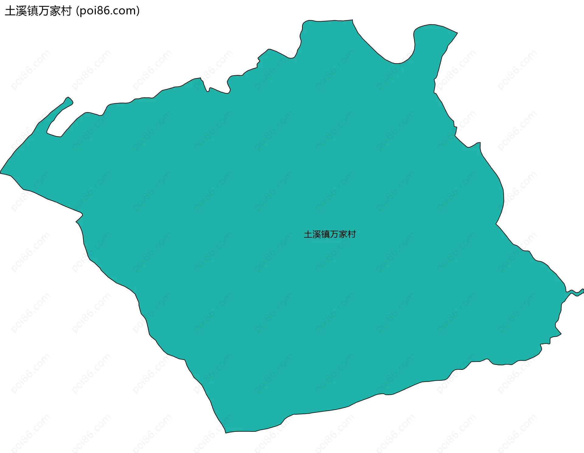 土溪镇万家村边界地图