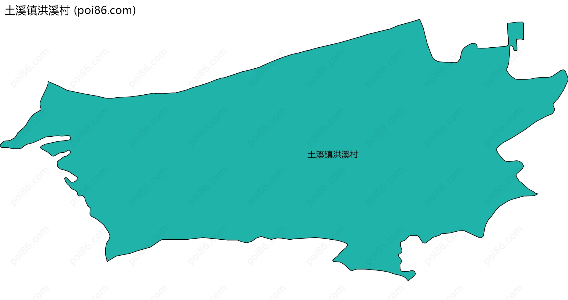 土溪镇洪溪村边界地图