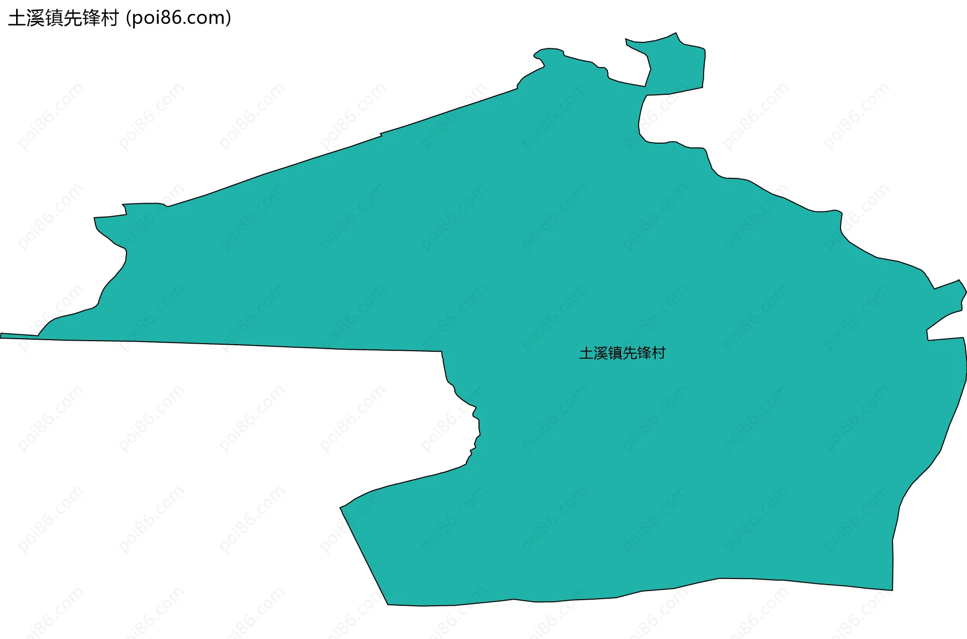 土溪镇先锋村边界地图