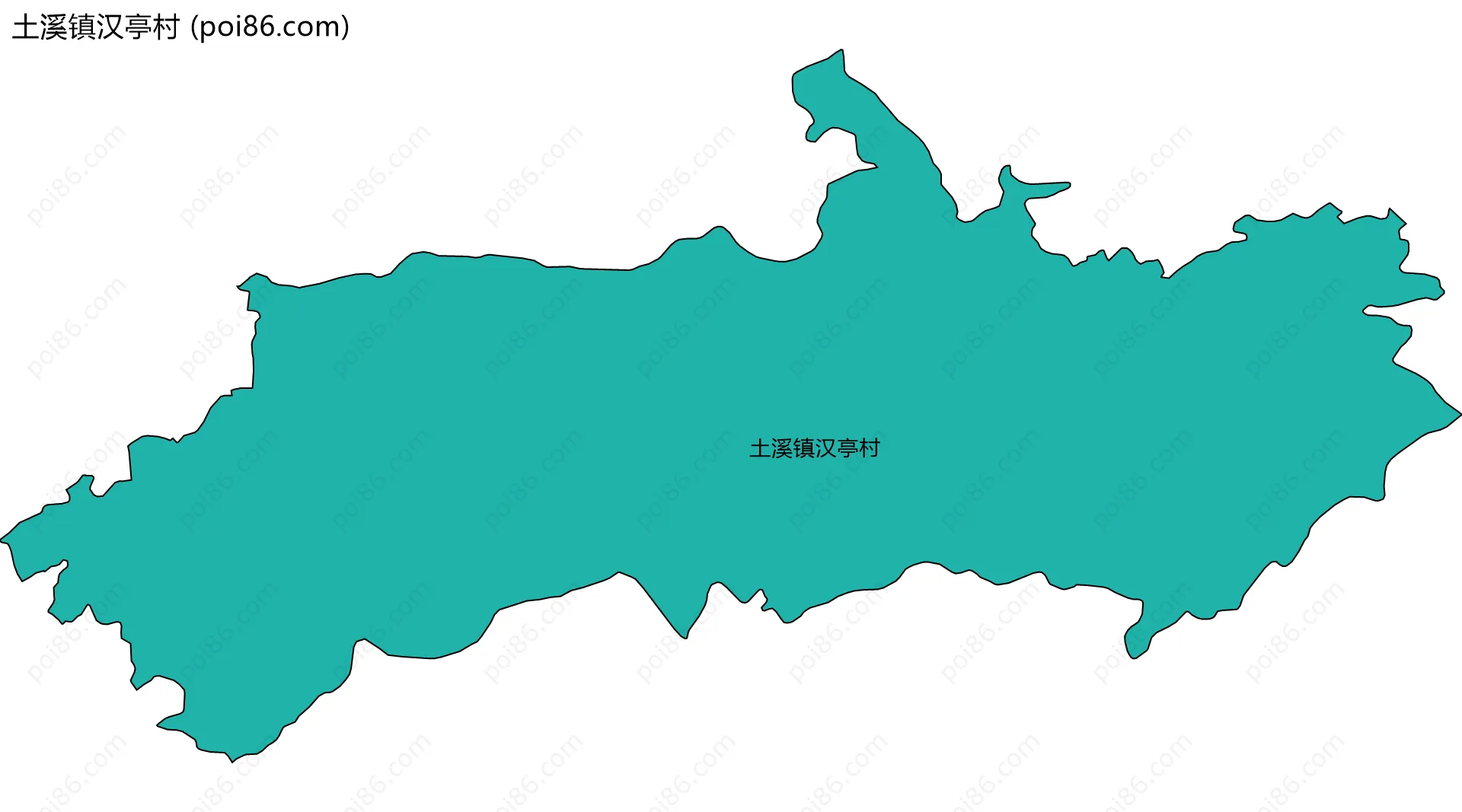 土溪镇汉亭村边界地图