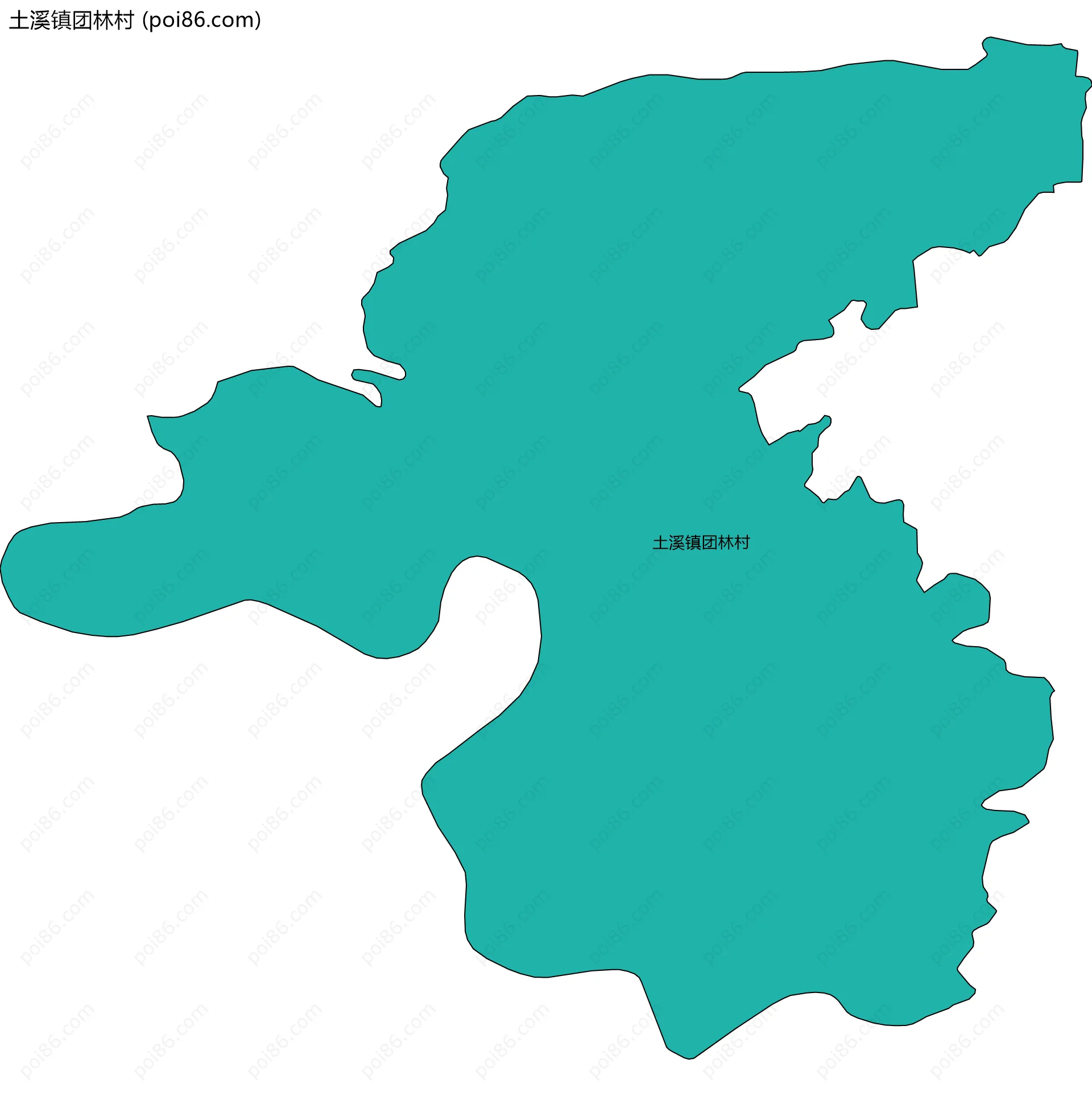 土溪镇团林村边界地图