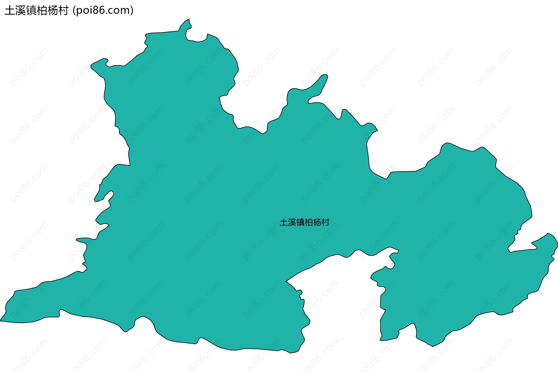 土溪镇柏杨村边界地图