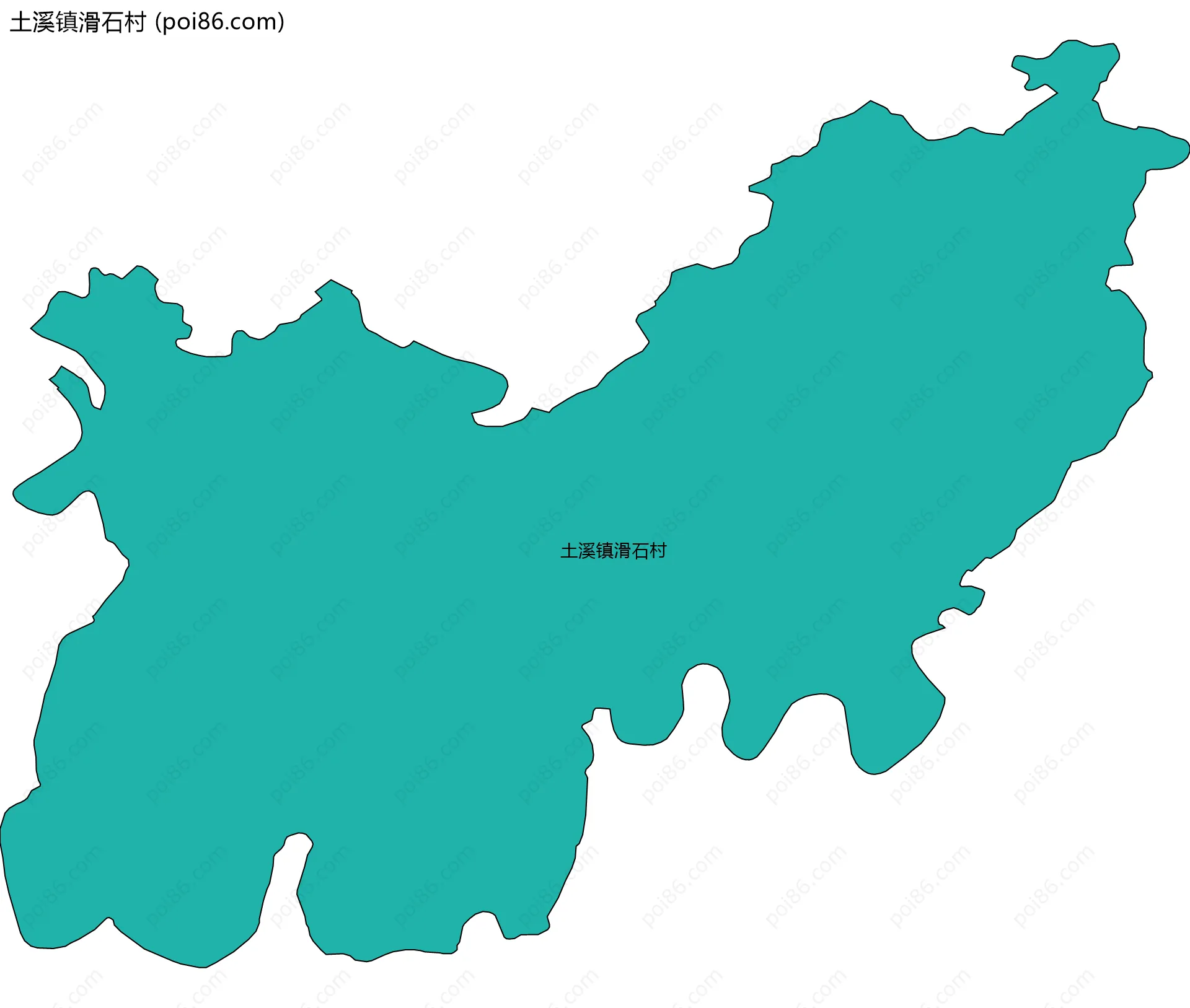 土溪镇滑石村边界地图