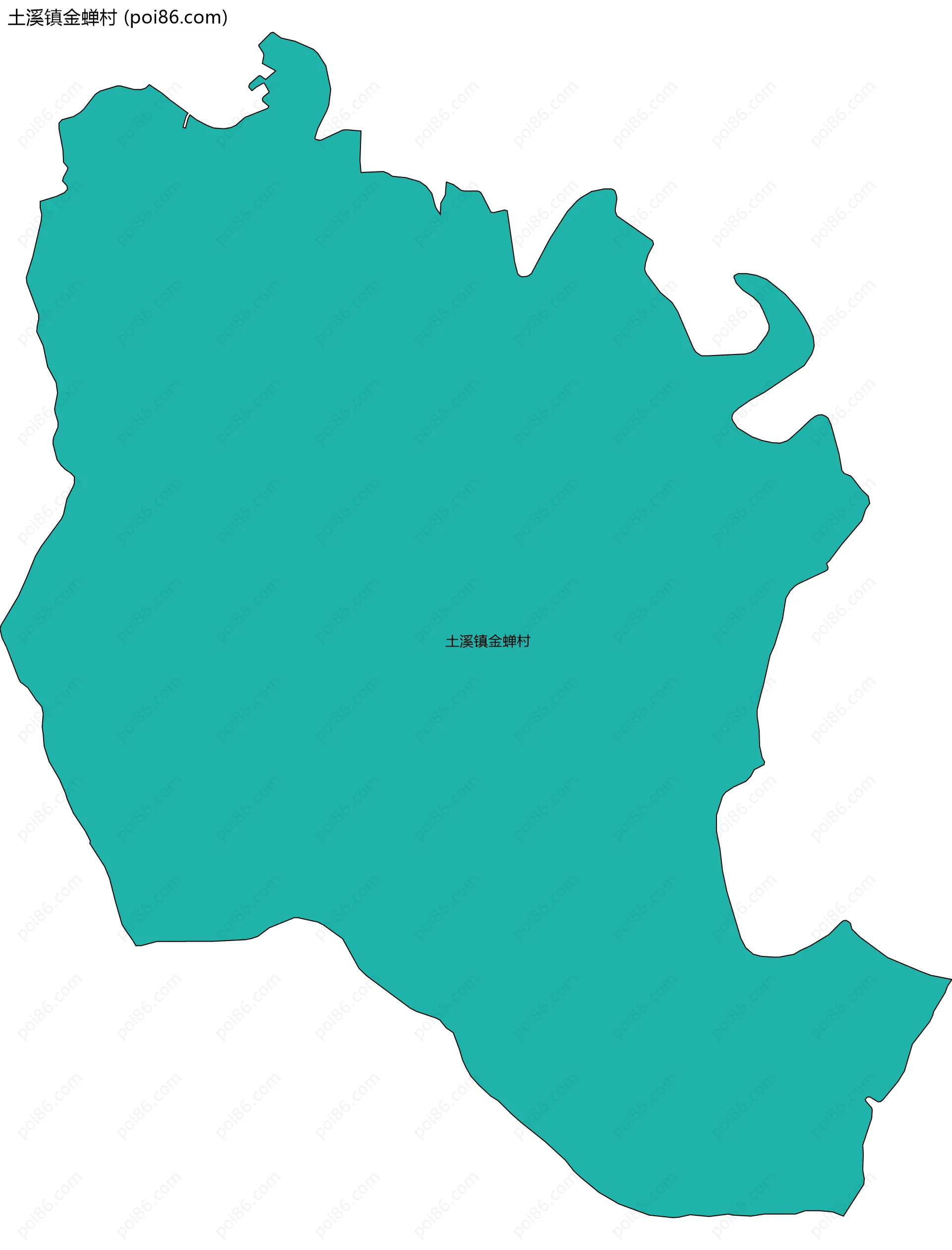 土溪镇金蝉村边界地图