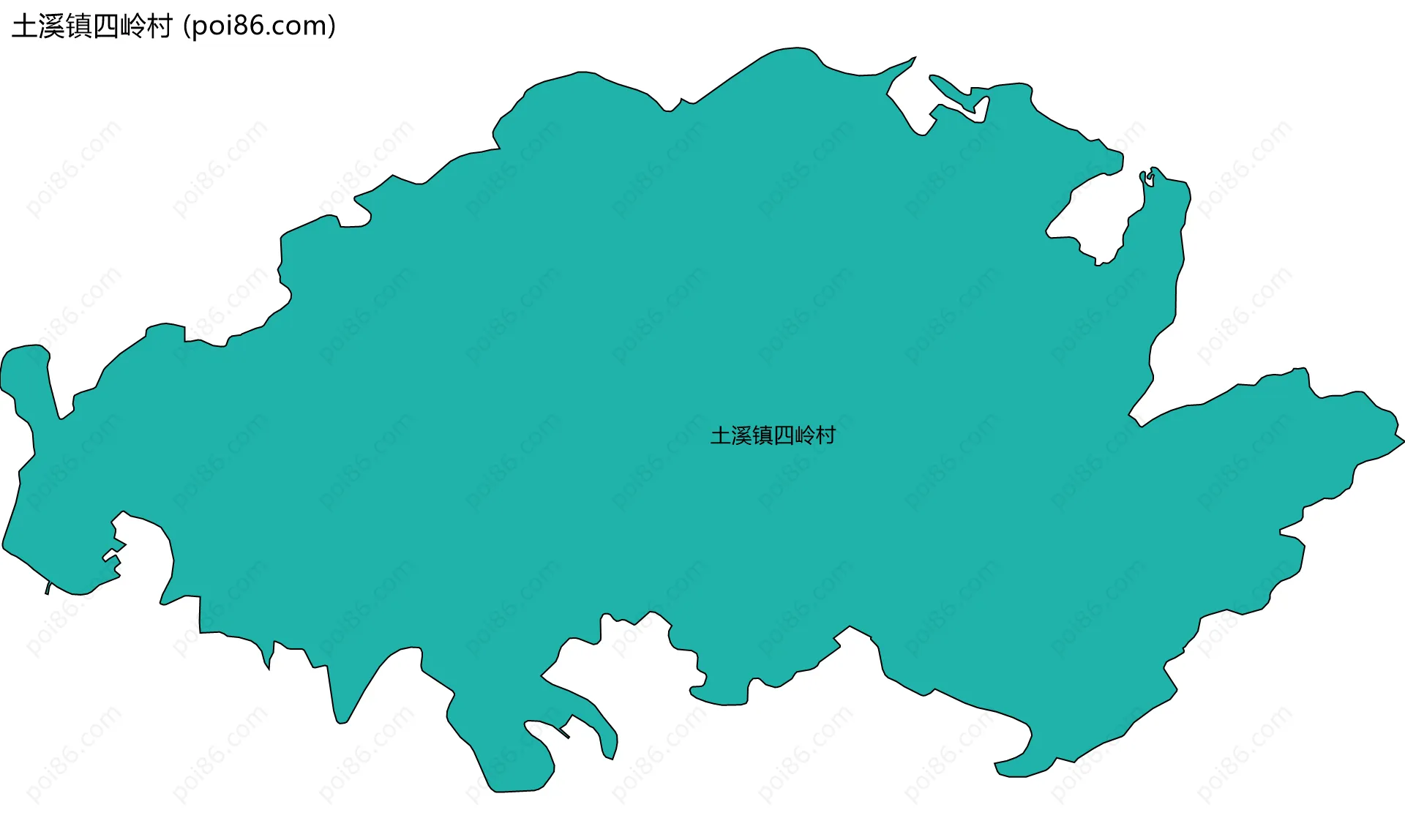 土溪镇四岭村边界地图