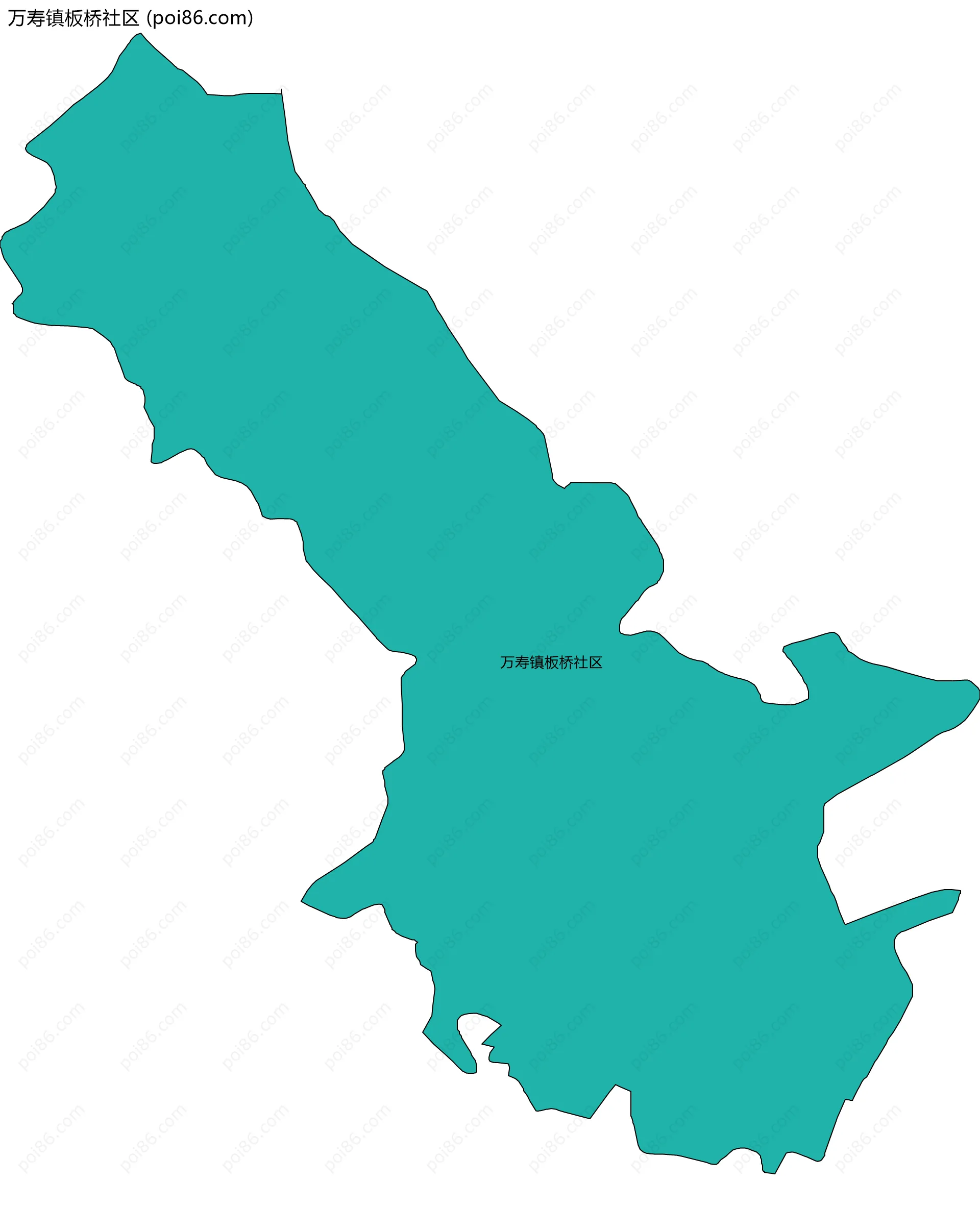 万寿镇板桥社区边界地图