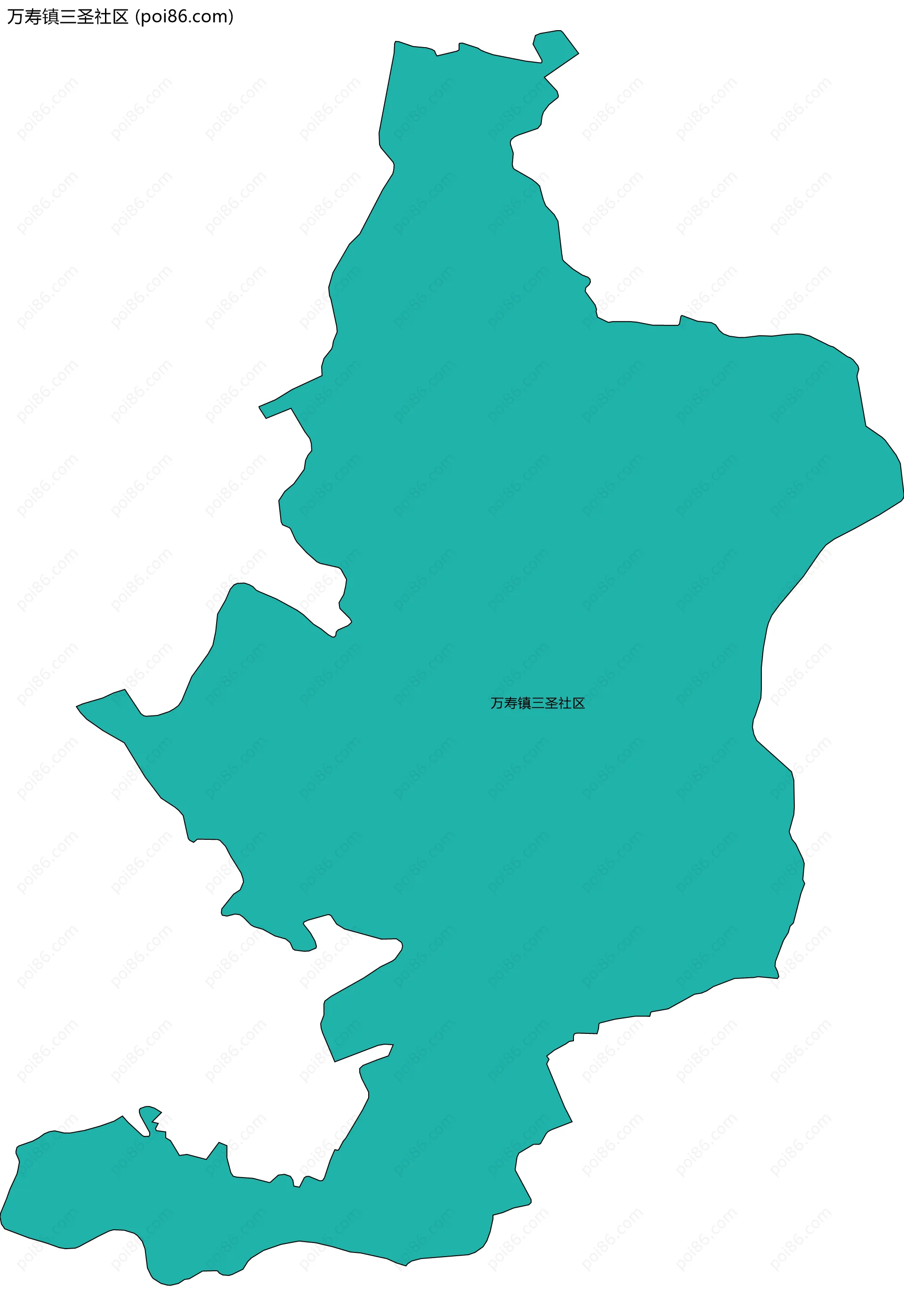 万寿镇三圣社区边界地图