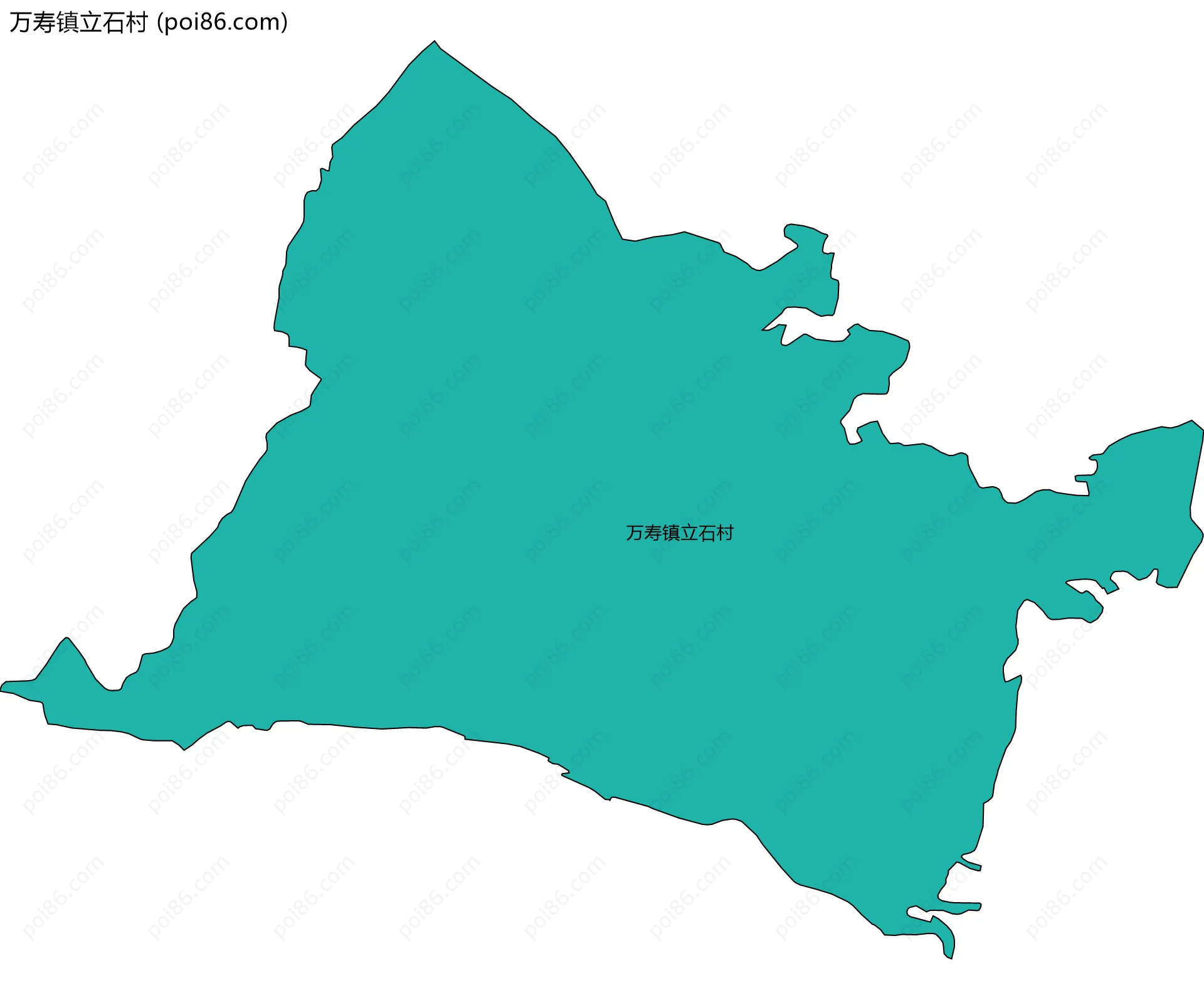 万寿镇立石村边界地图
