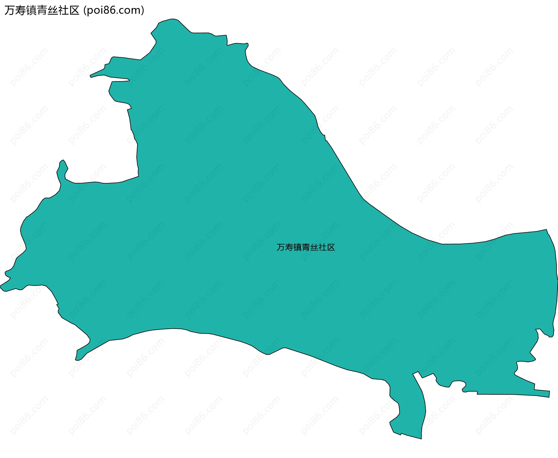 万寿镇青丝社区边界地图