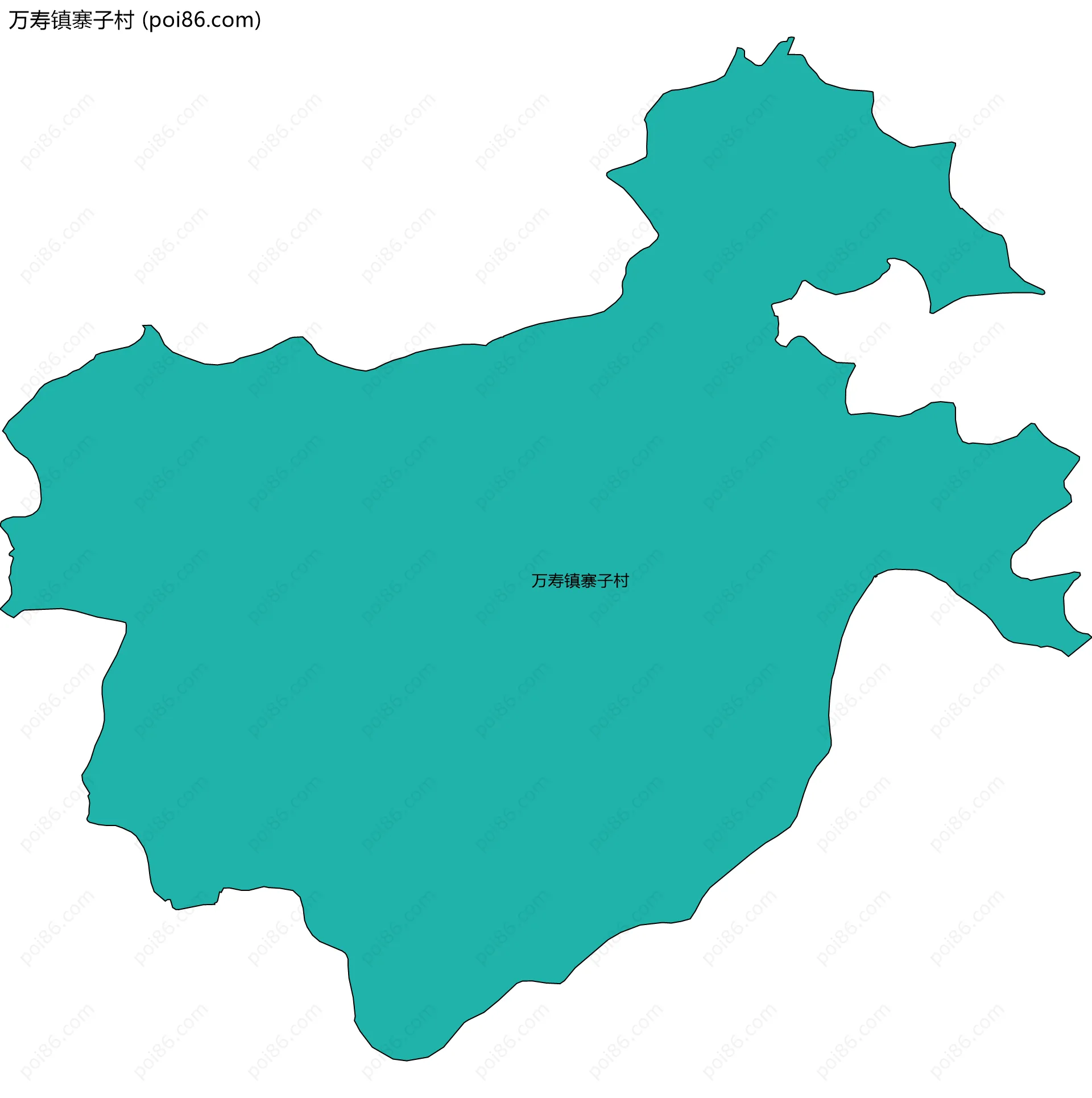 万寿镇寨子村边界地图