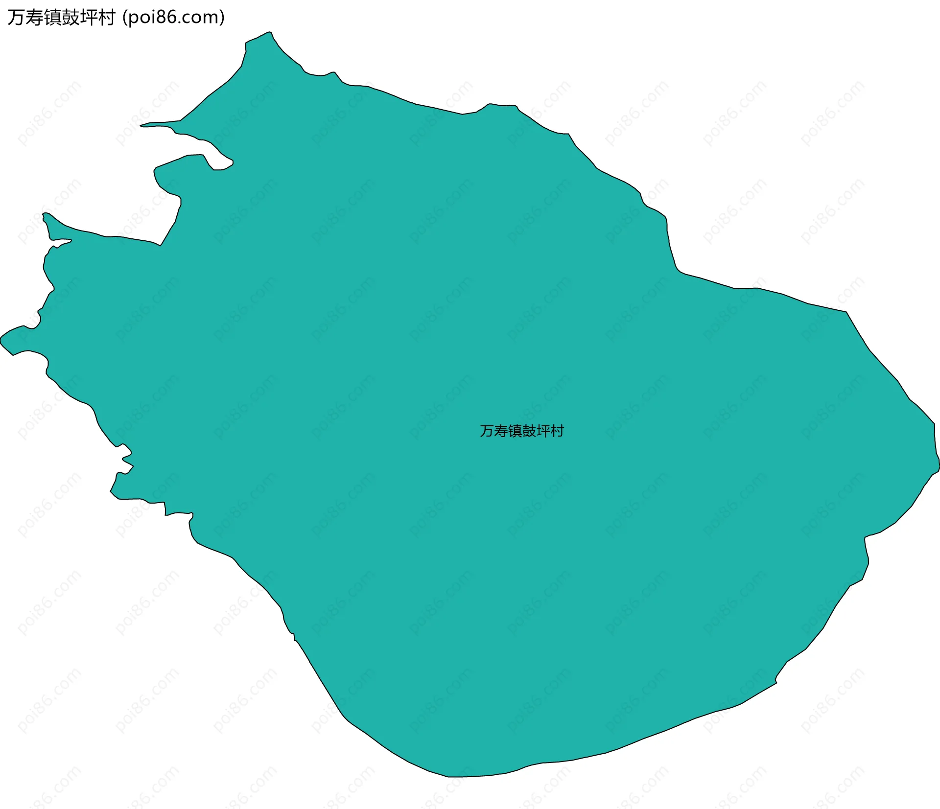 万寿镇鼓坪村边界地图