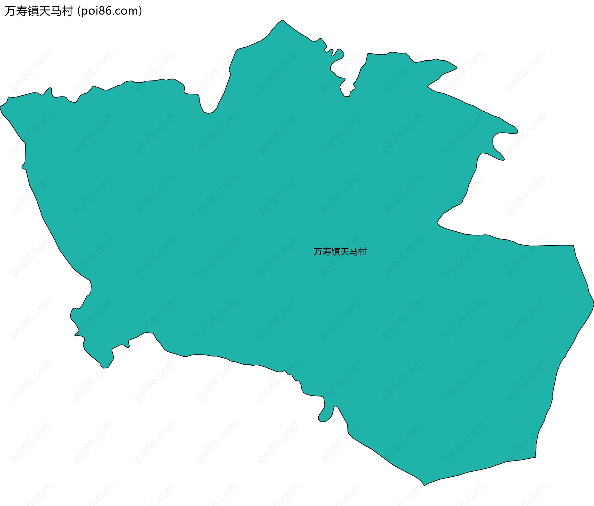 万寿镇天马村边界地图