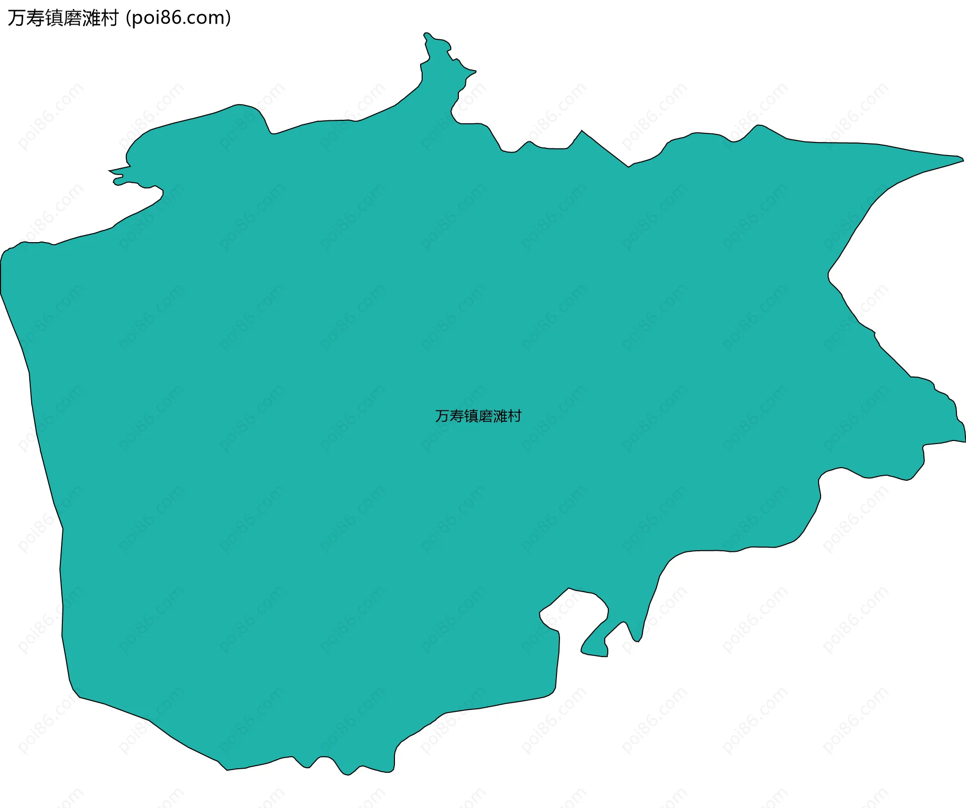 万寿镇磨滩村边界地图