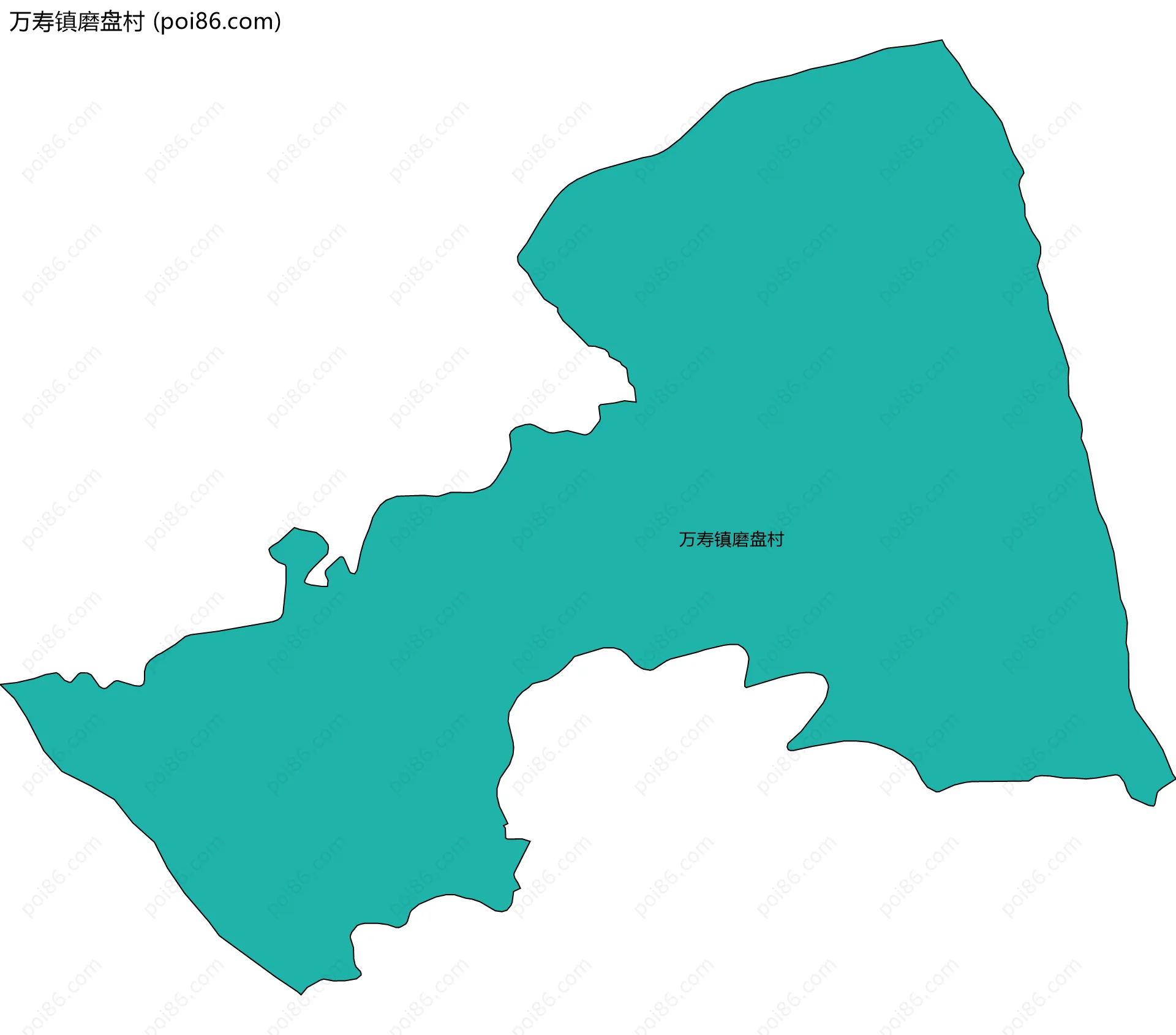 万寿镇磨盘村边界地图