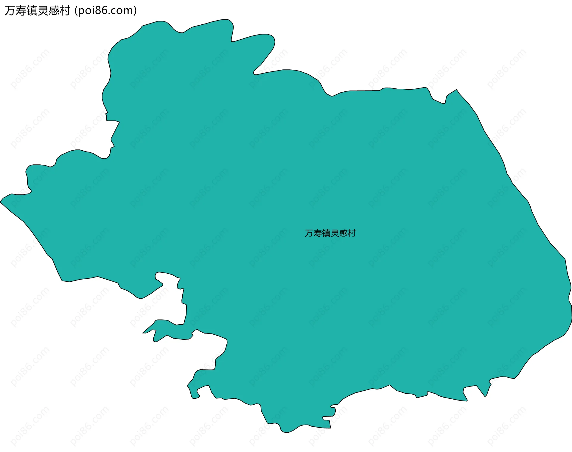 万寿镇灵感村边界地图