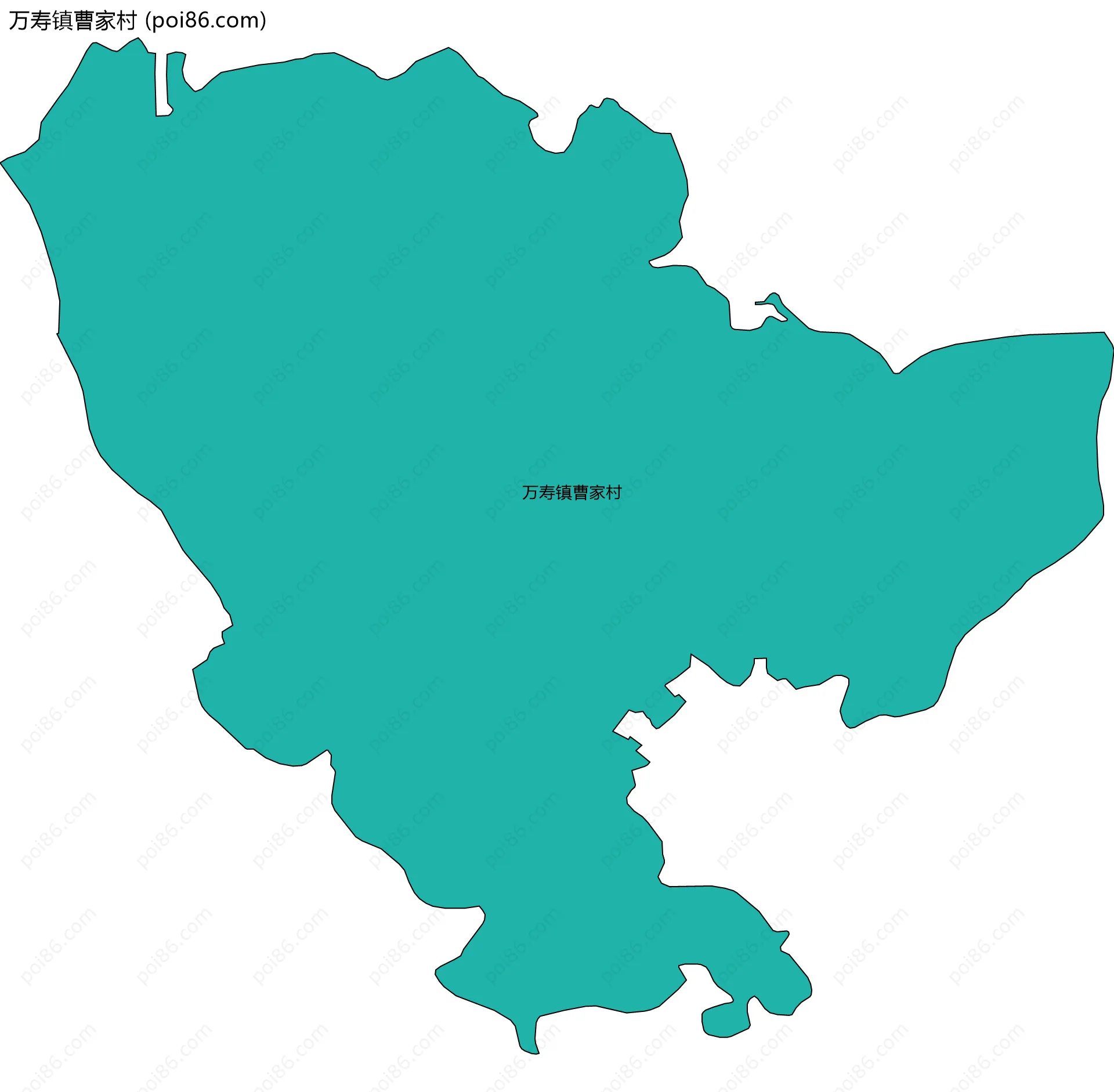 万寿镇曹家村边界地图