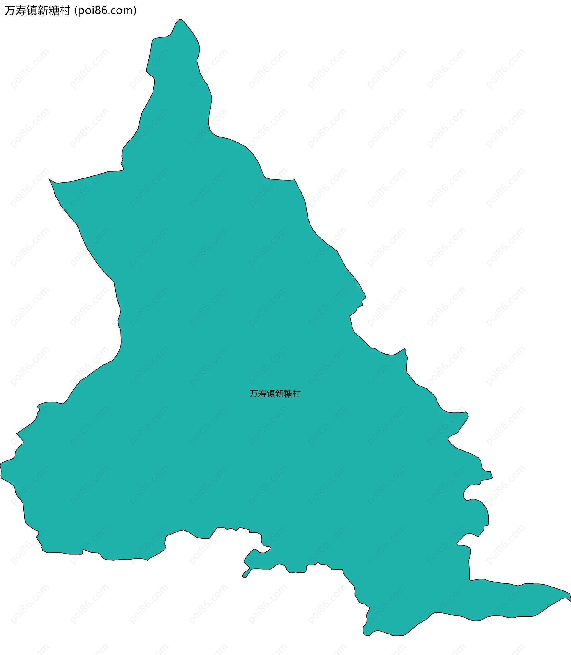 万寿镇新糖村边界地图