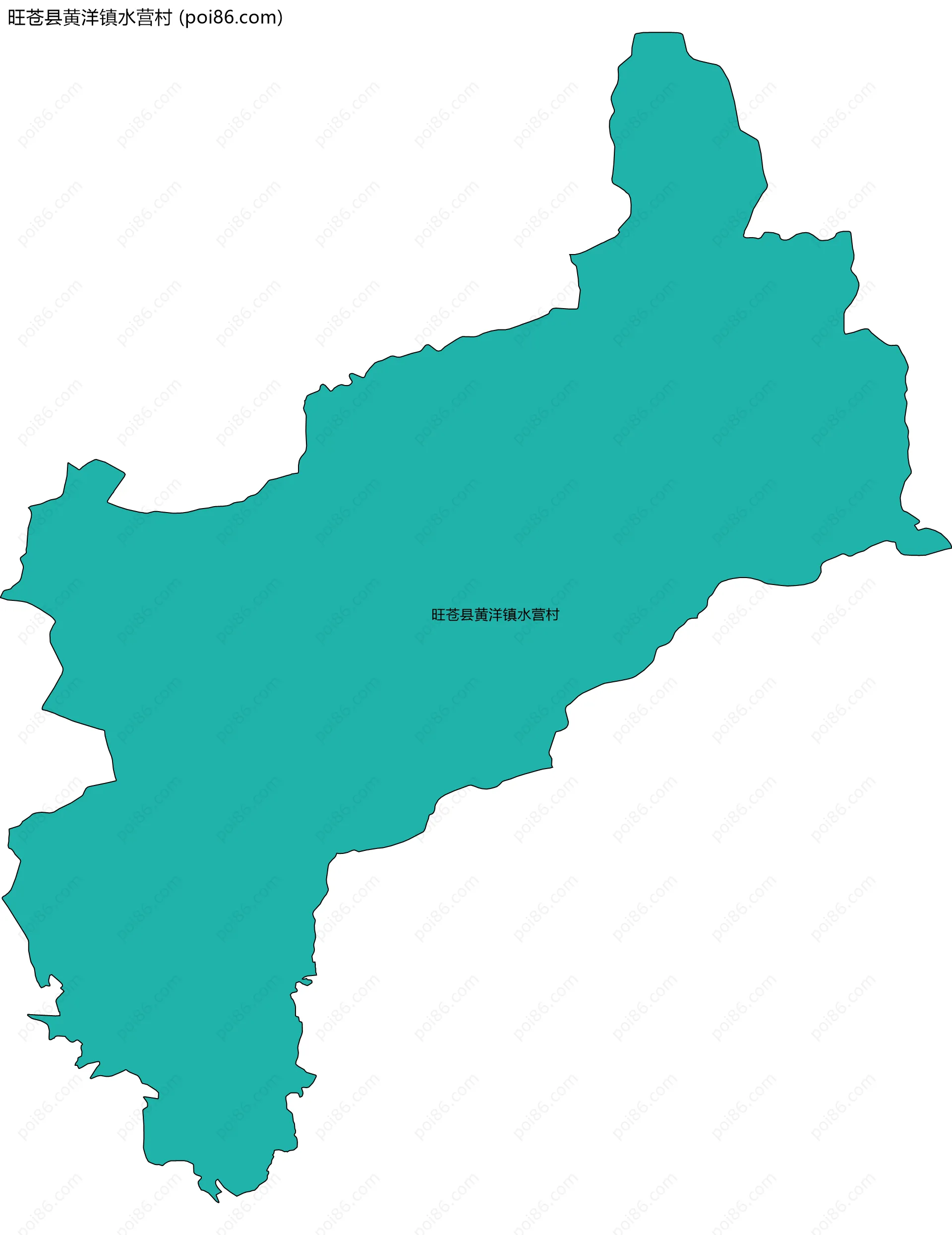 旺苍县黄洋镇水营村边界地图
