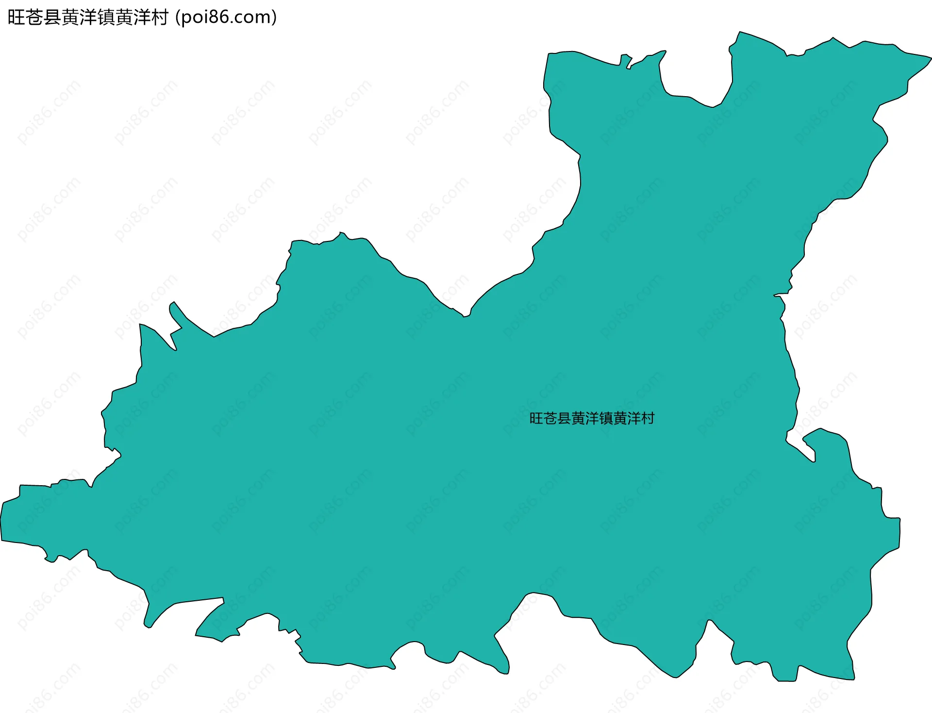 旺苍县黄洋镇黄洋村边界地图
