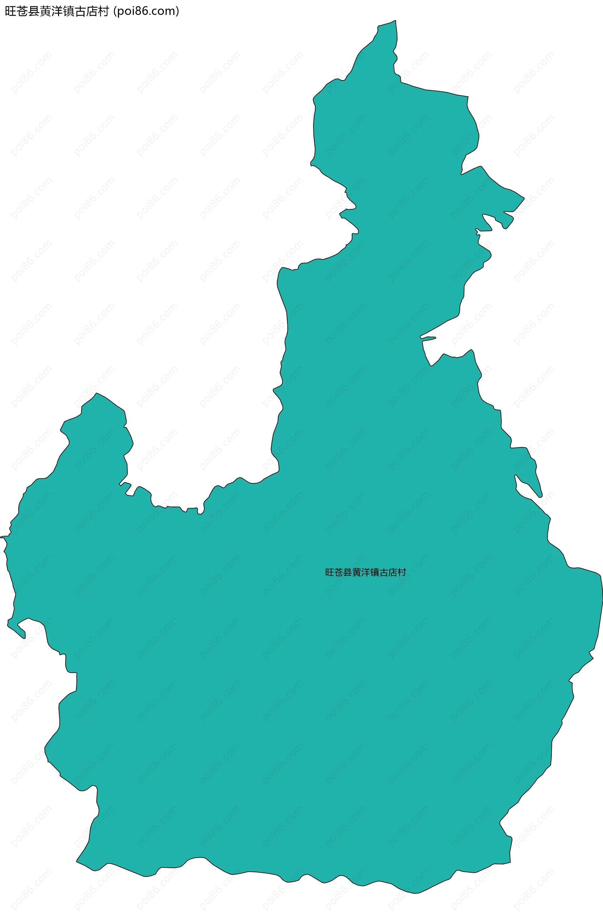 旺苍县黄洋镇古店村边界地图