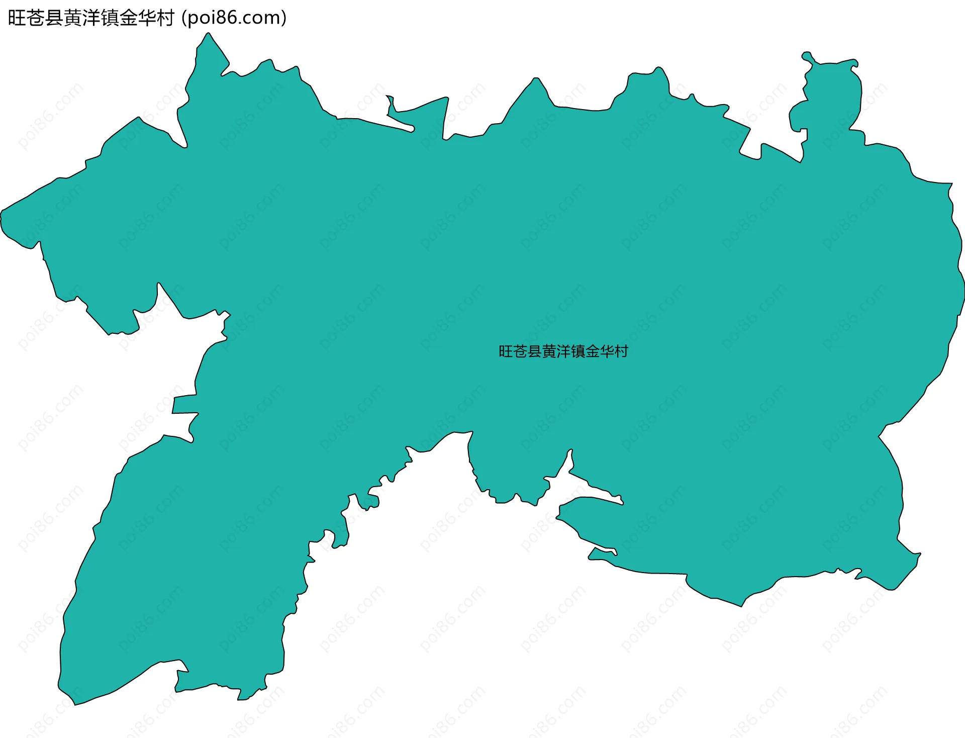 旺苍县黄洋镇金华村边界地图