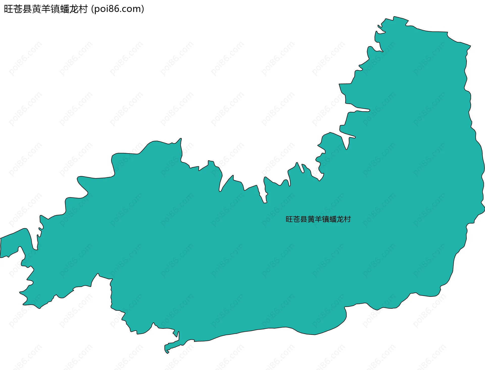 旺苍县黄羊镇蟠龙村边界地图