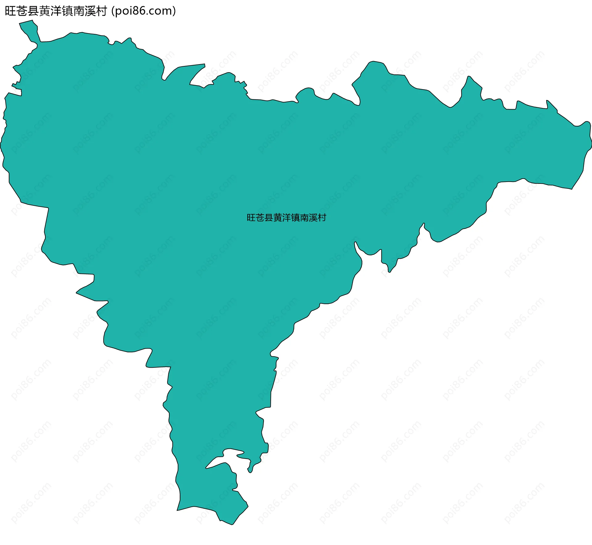 旺苍县黄洋镇南溪村边界地图