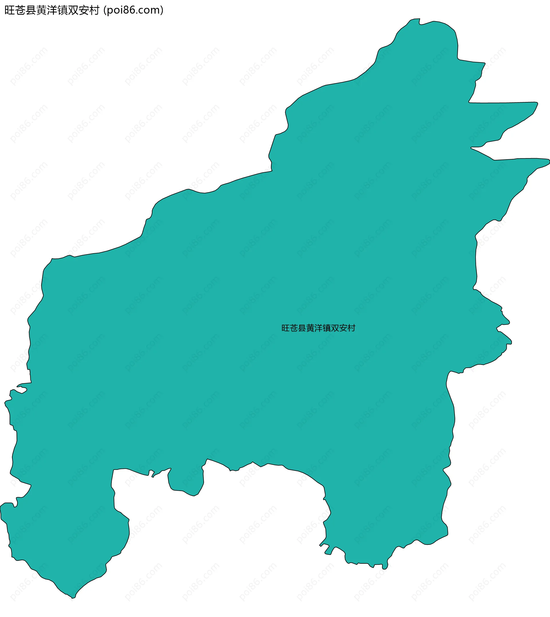 旺苍县黄洋镇双安村边界地图