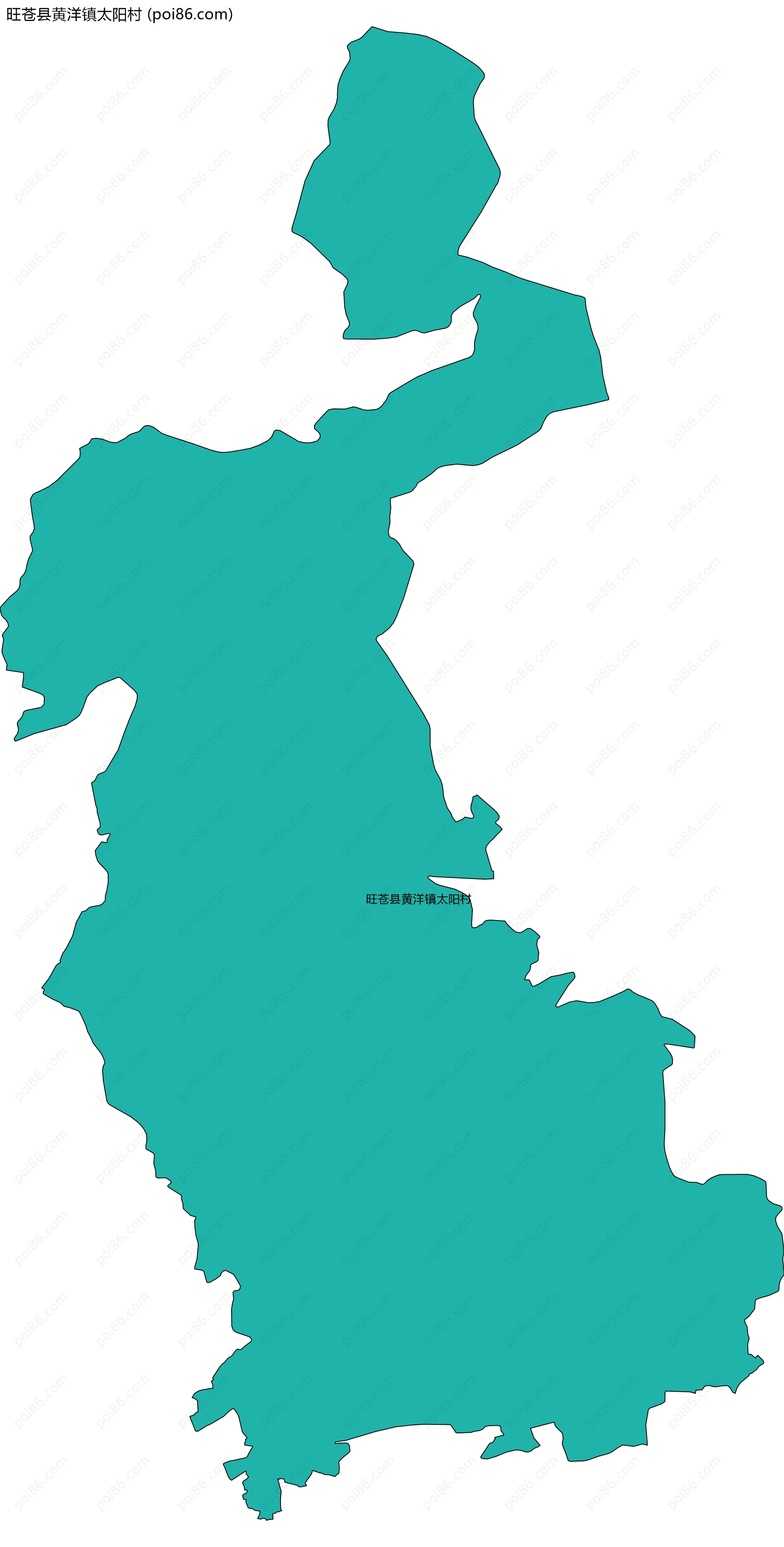 旺苍县黄洋镇太阳村边界地图
