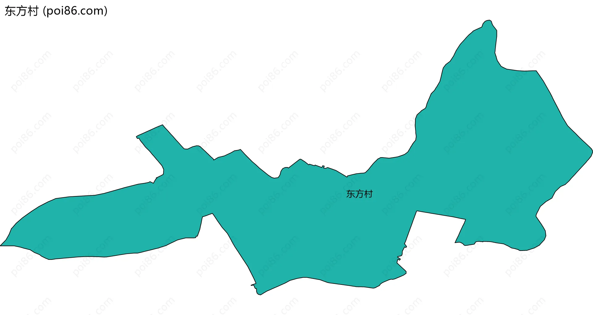 东方村边界地图