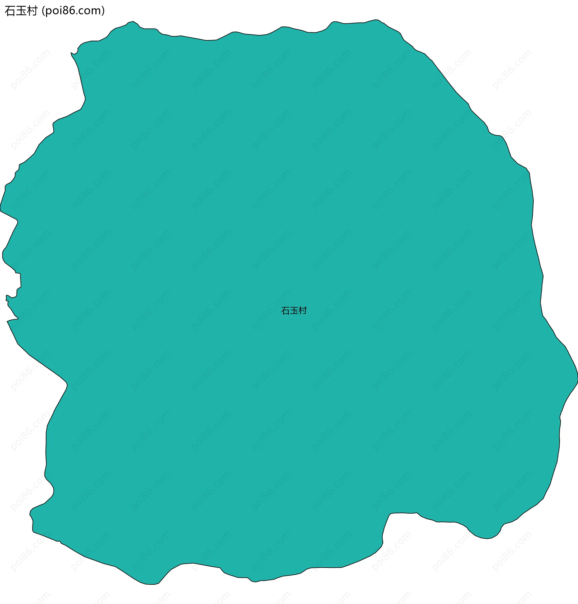 石玉村边界地图