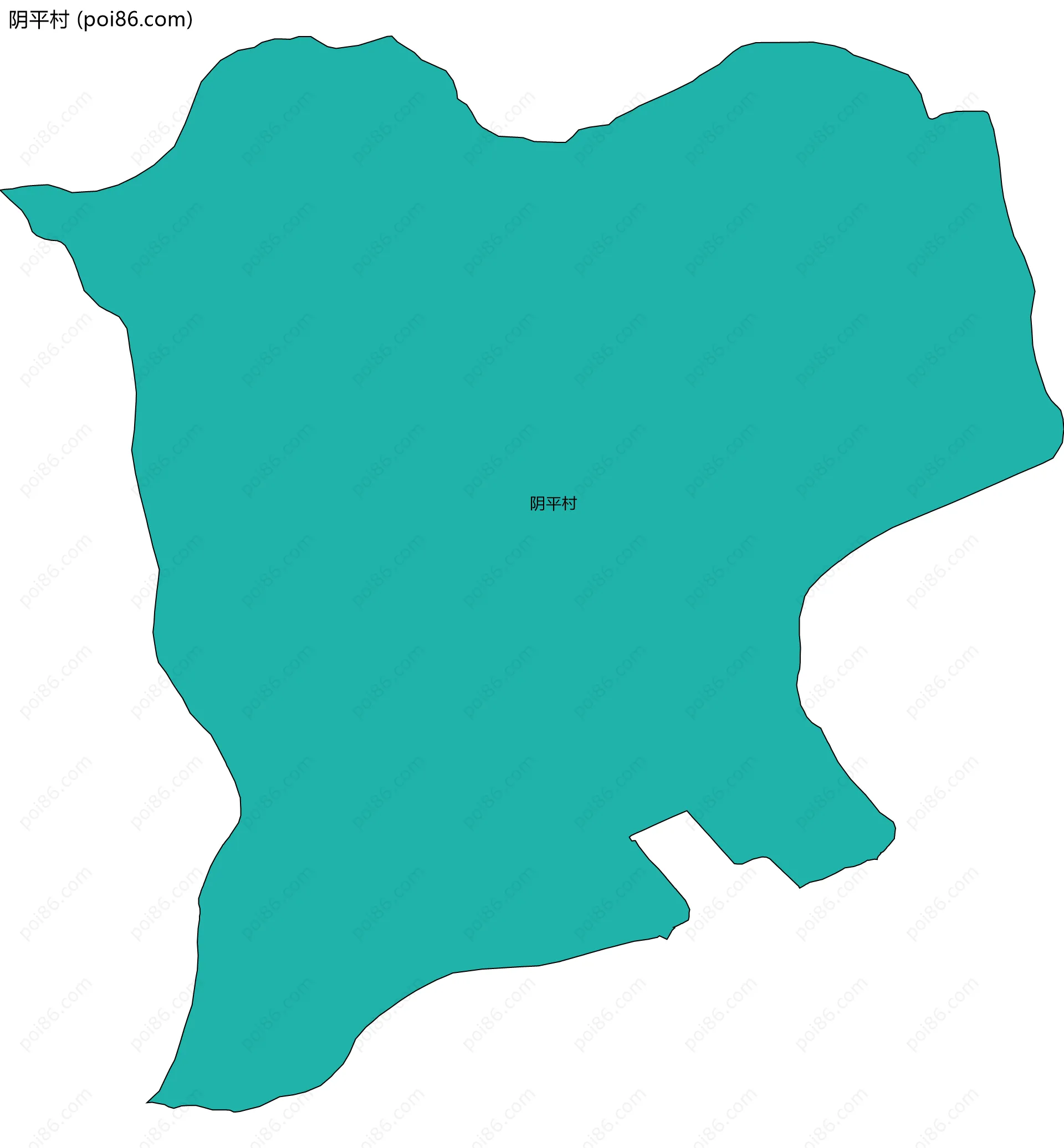 阴平村边界地图