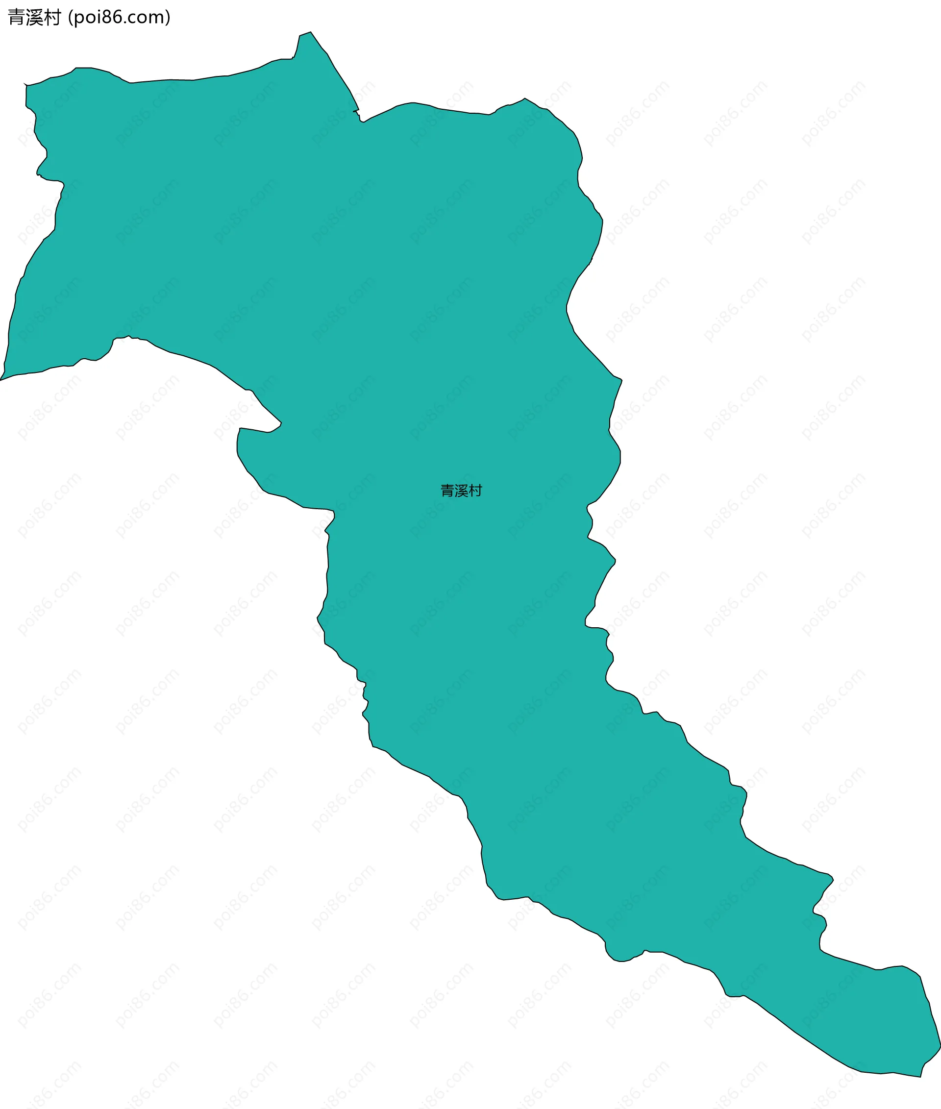 青溪村边界地图