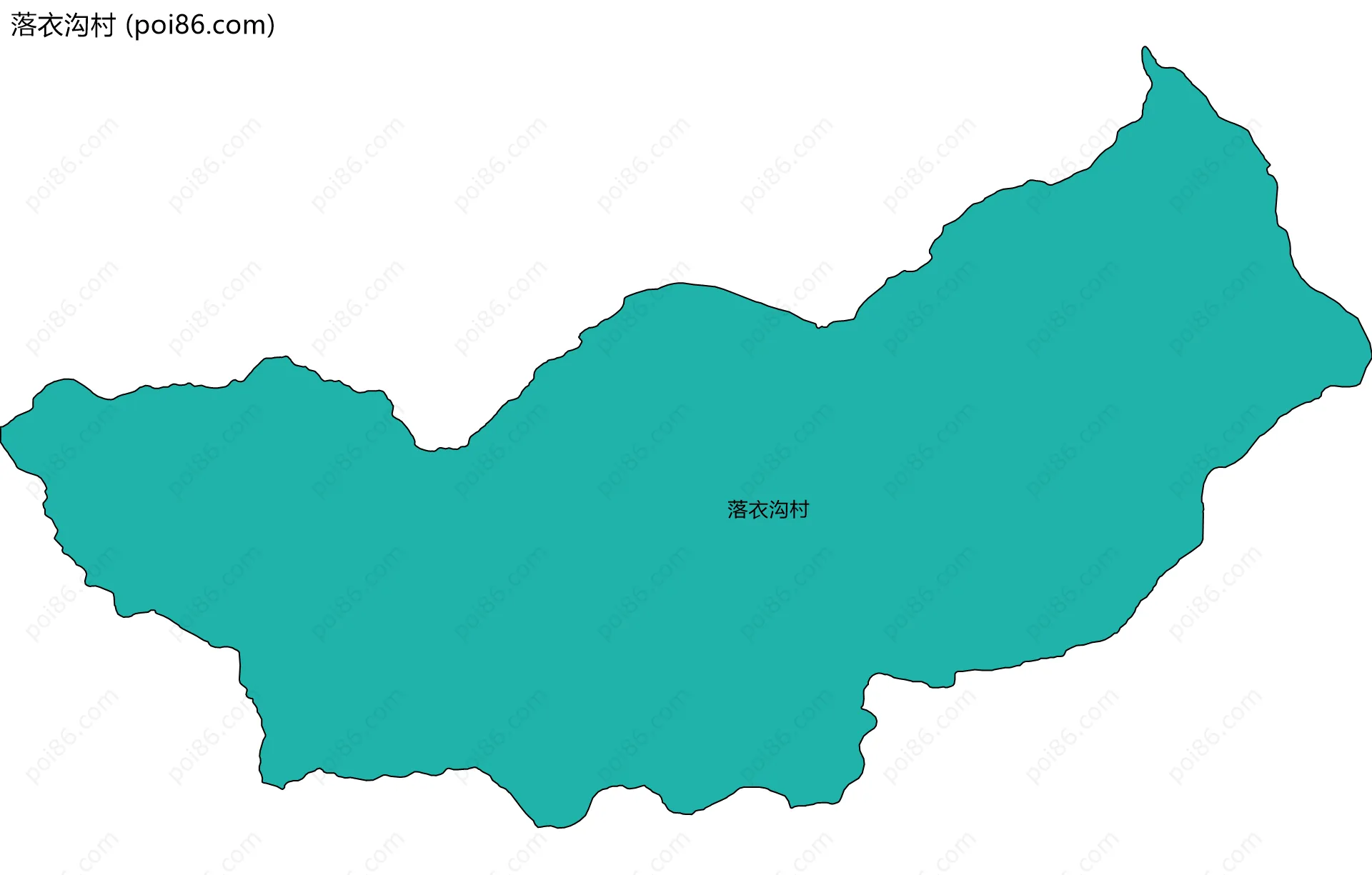 落衣沟村边界地图