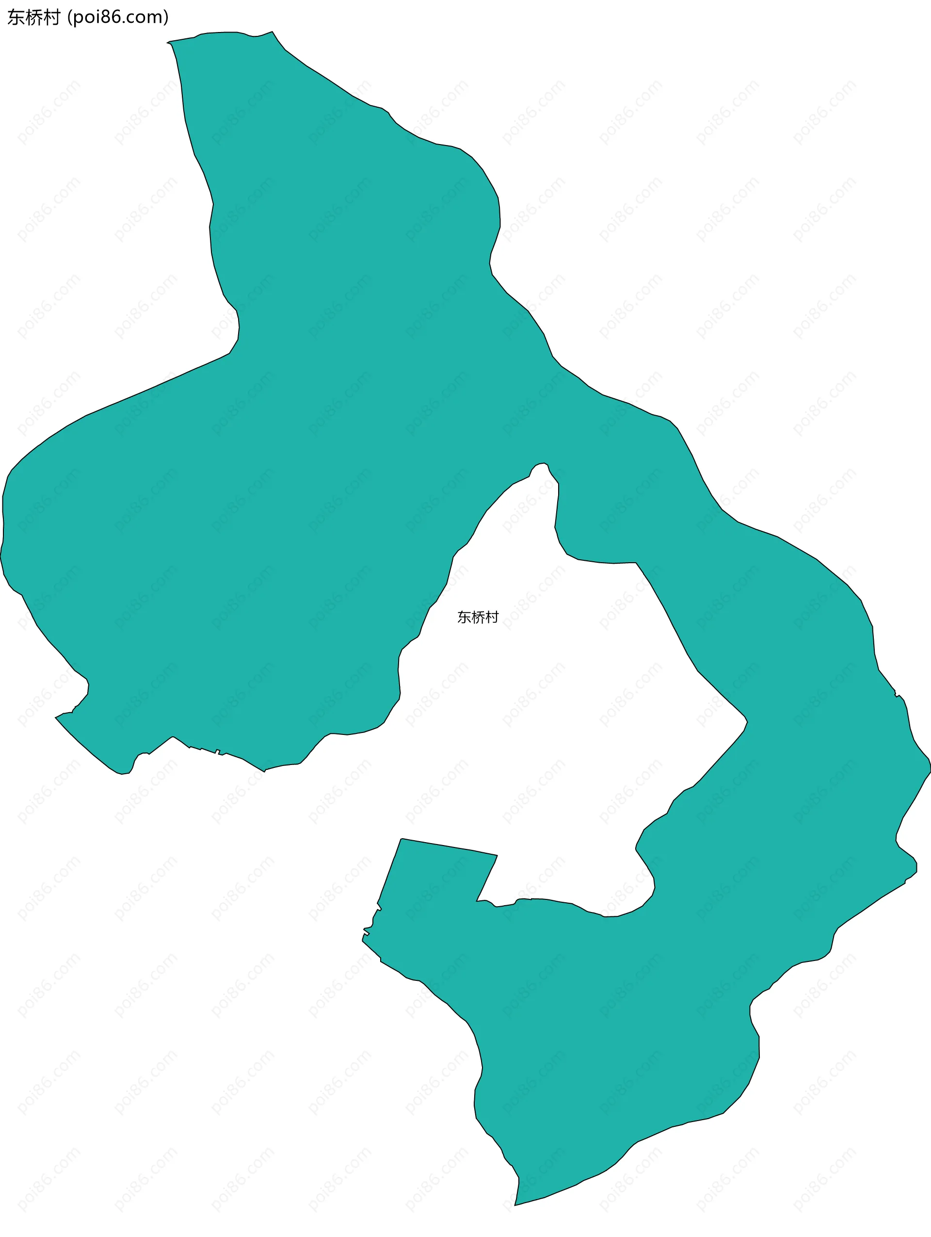 东桥村边界地图