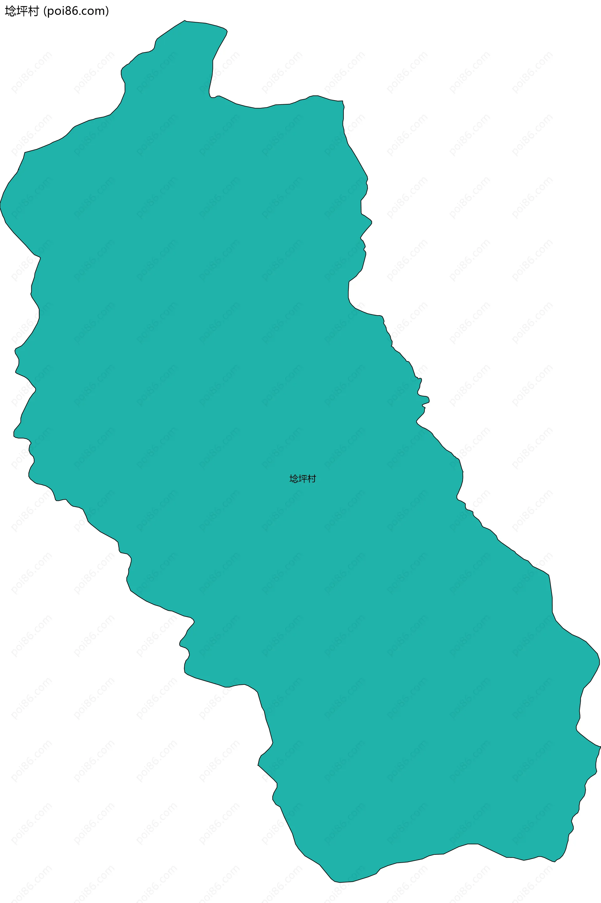 埝坪村边界地图