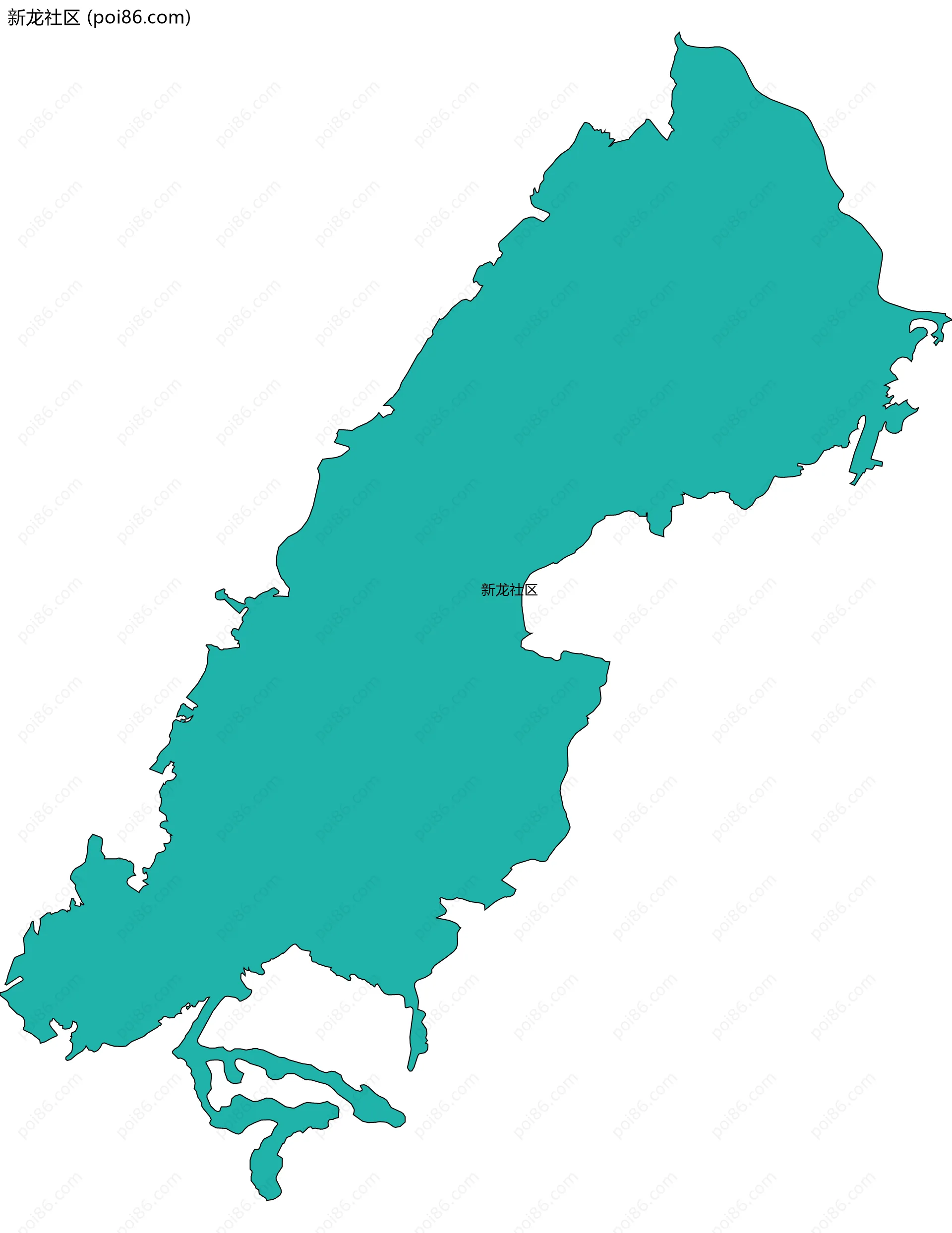 新龙社区边界地图