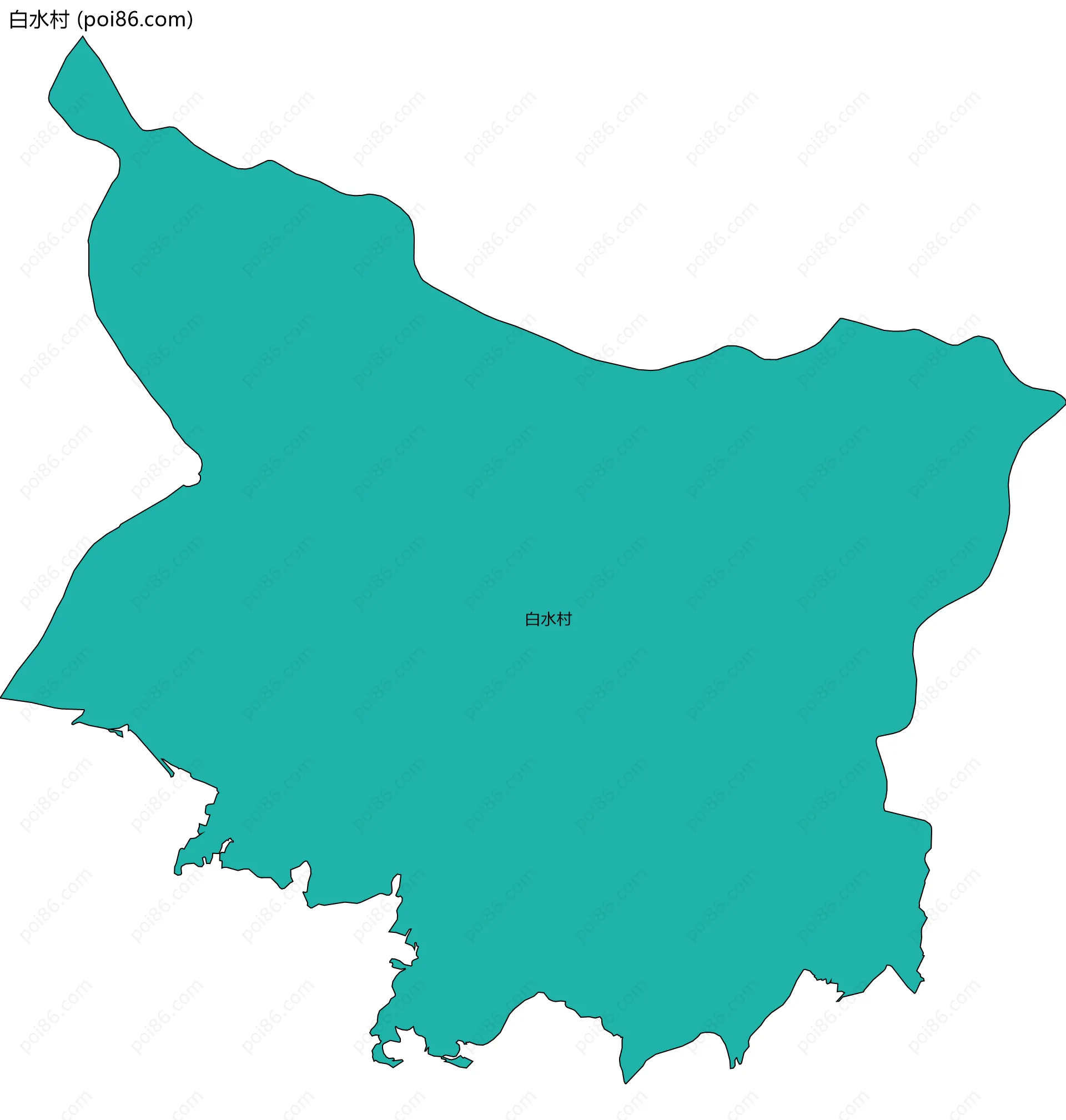 白水村边界地图